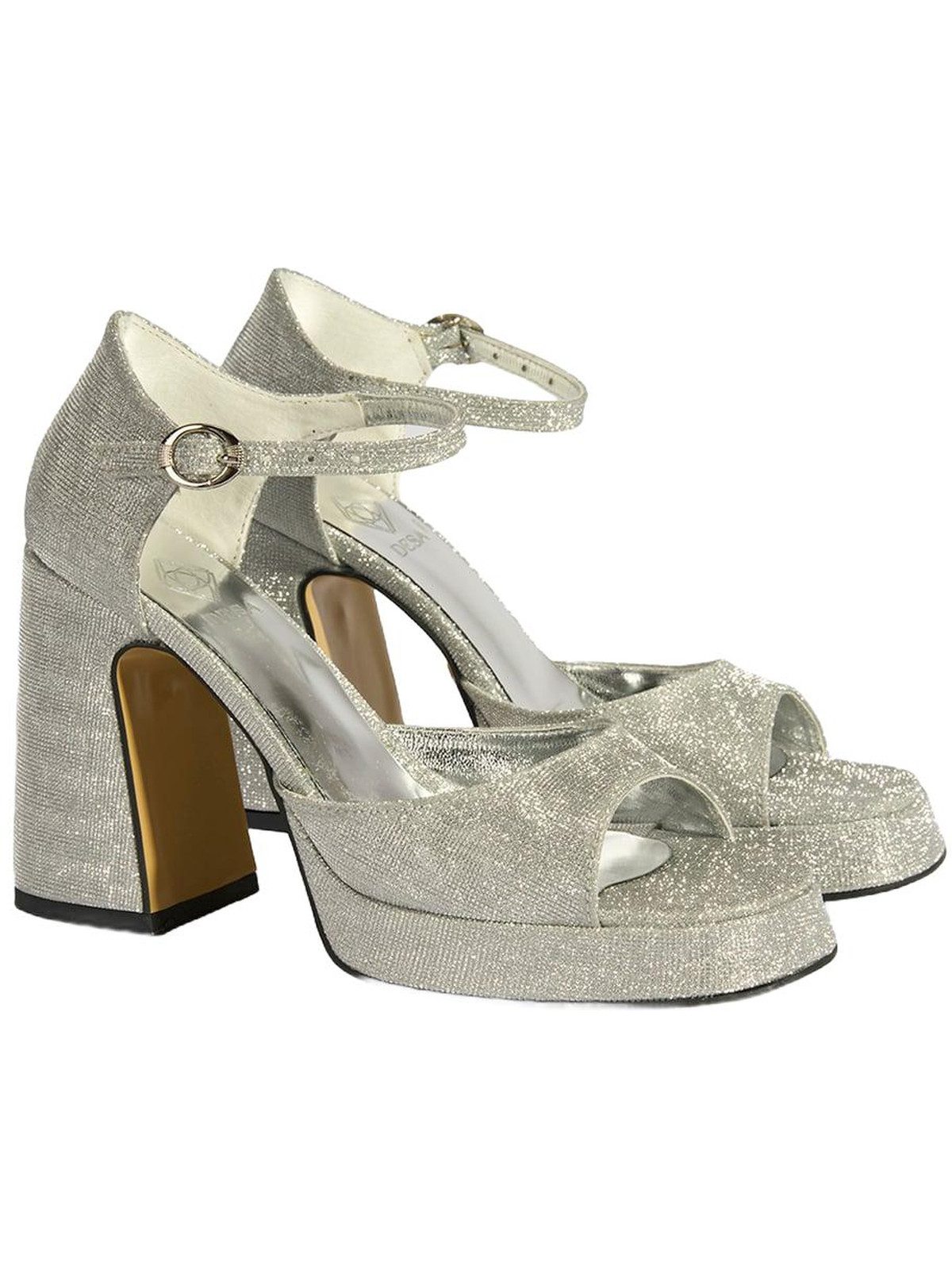 Desa Damen-Plateau-Pumps – Obermaterial aus Textil, Futter aus Kunstleder, Sandale