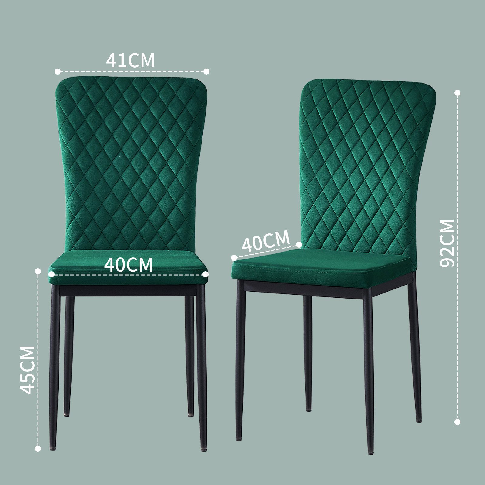 JYMTOM Esszimmerstuhl Samt/Kunstleder, hoher Lehne, Metallgestell, günstig online kaufen