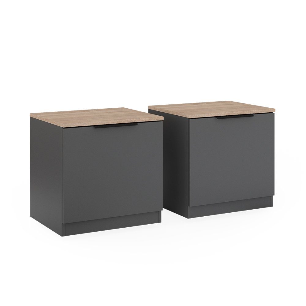 Vicco Nachtschrank Betti, Anthrazit/Eiche, 50 x günstig online kaufen