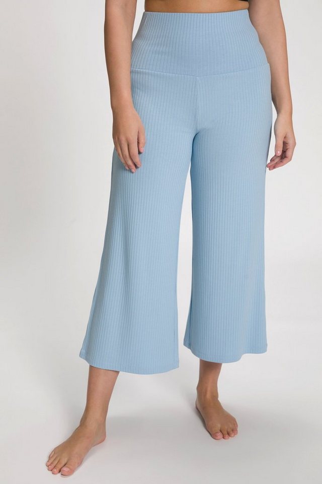 Ulla Popken Culotte Yoga-Culotte weites Bein Elastikbund High Waist