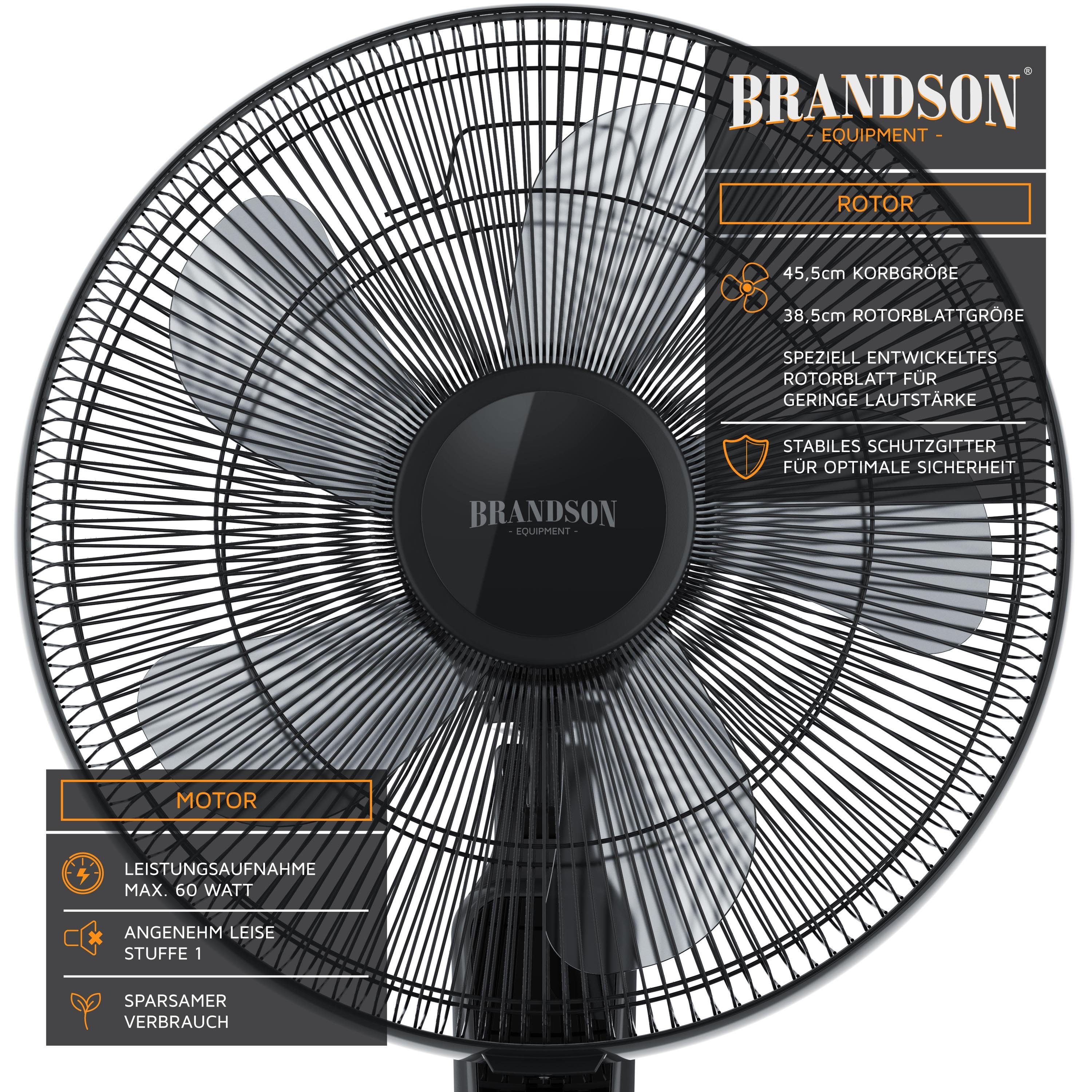 Brandson Standventilator Standlüfter, Ventilator mit Fernbedienung, günstig online kaufen