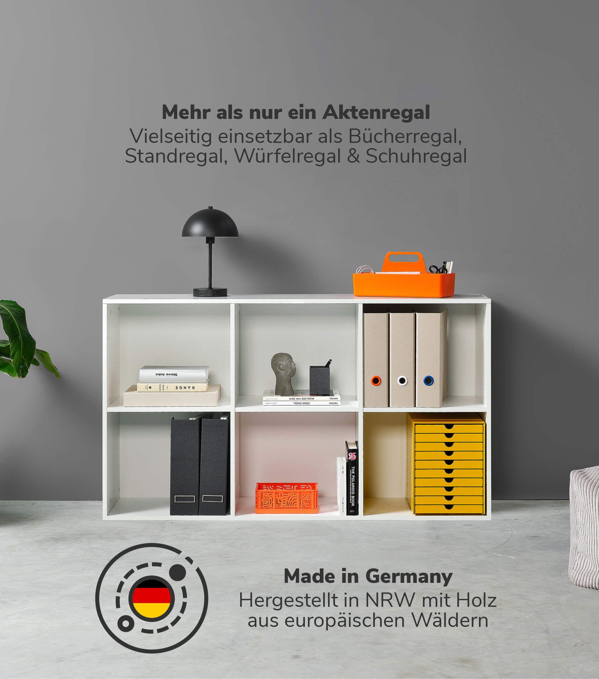 mokebo Aktenregal Der Verstauer, 6 Fächer, günstig online kaufen