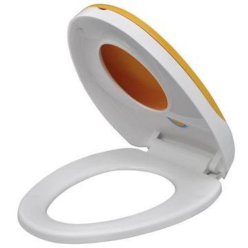 vidaXL WC-Sitz Toilettensitze mit Absenkautomatik 2 Stk. Kunststoff Weiß/Gelb
