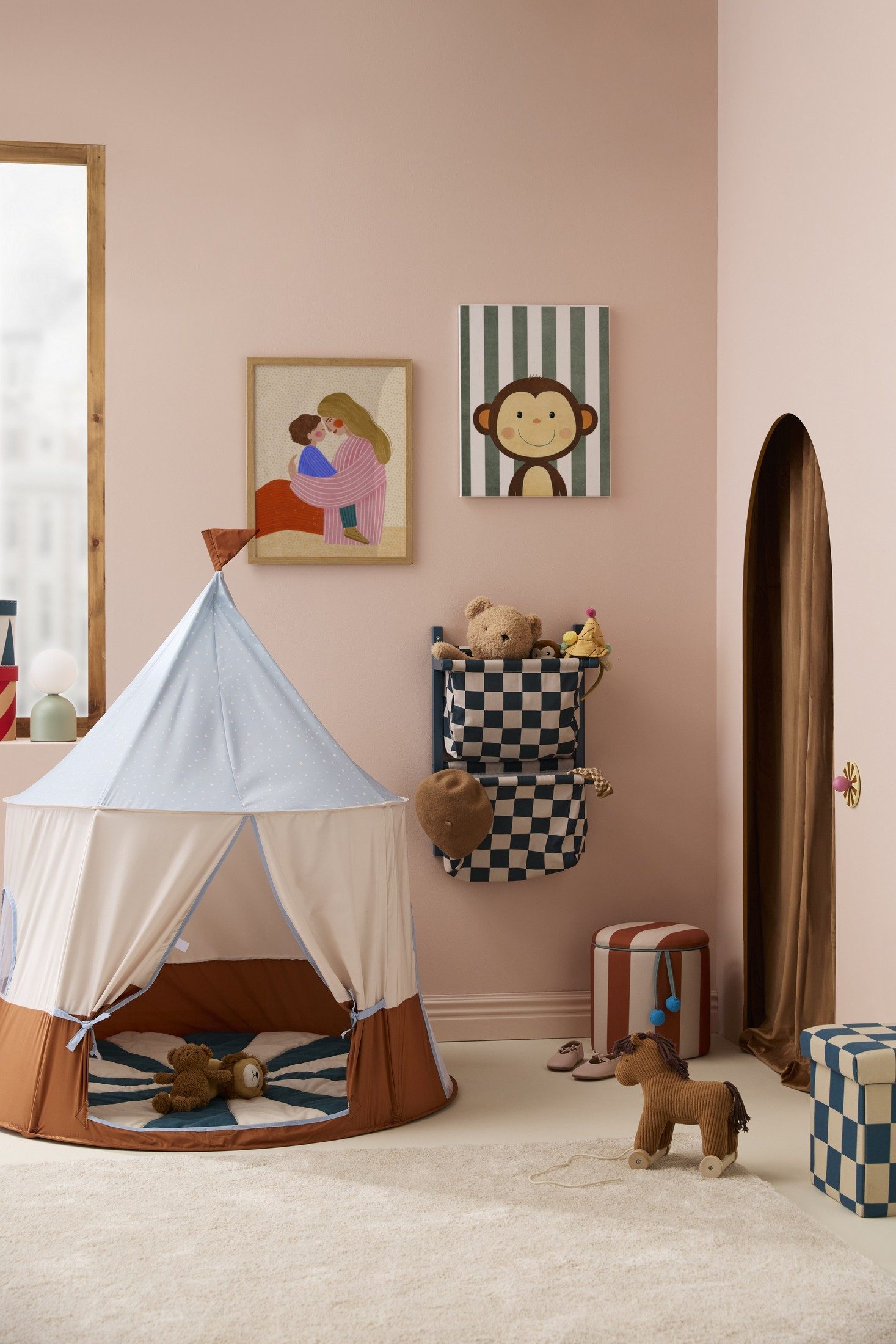 Kids Concept Spielzelt Kids Concept - Spielzelt Zirkus blau - Höhe 115 cm