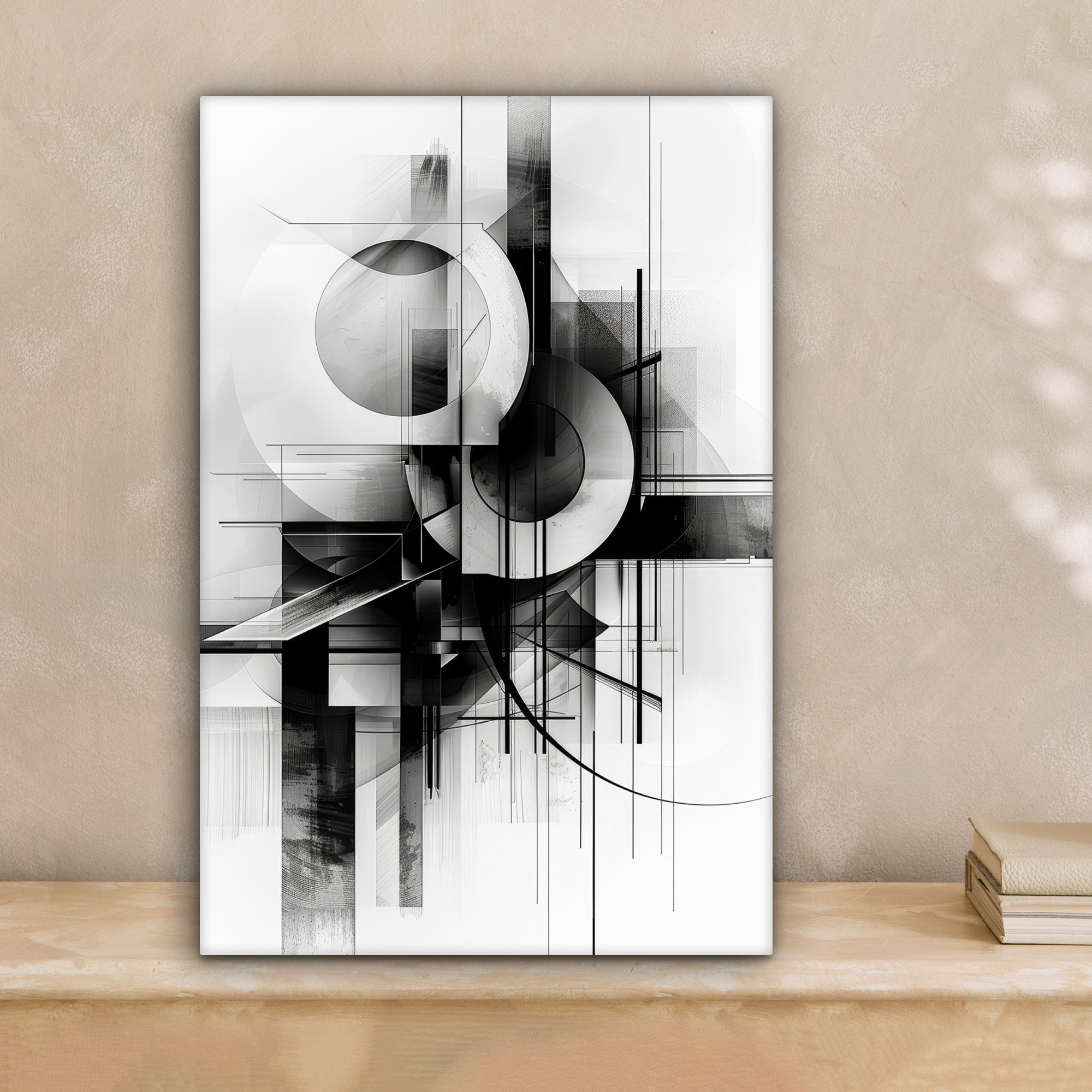 OneMillionCanvasses® Leinwandbild Abstrakt - Kunst - Modern - Schwarz und w günstig online kaufen