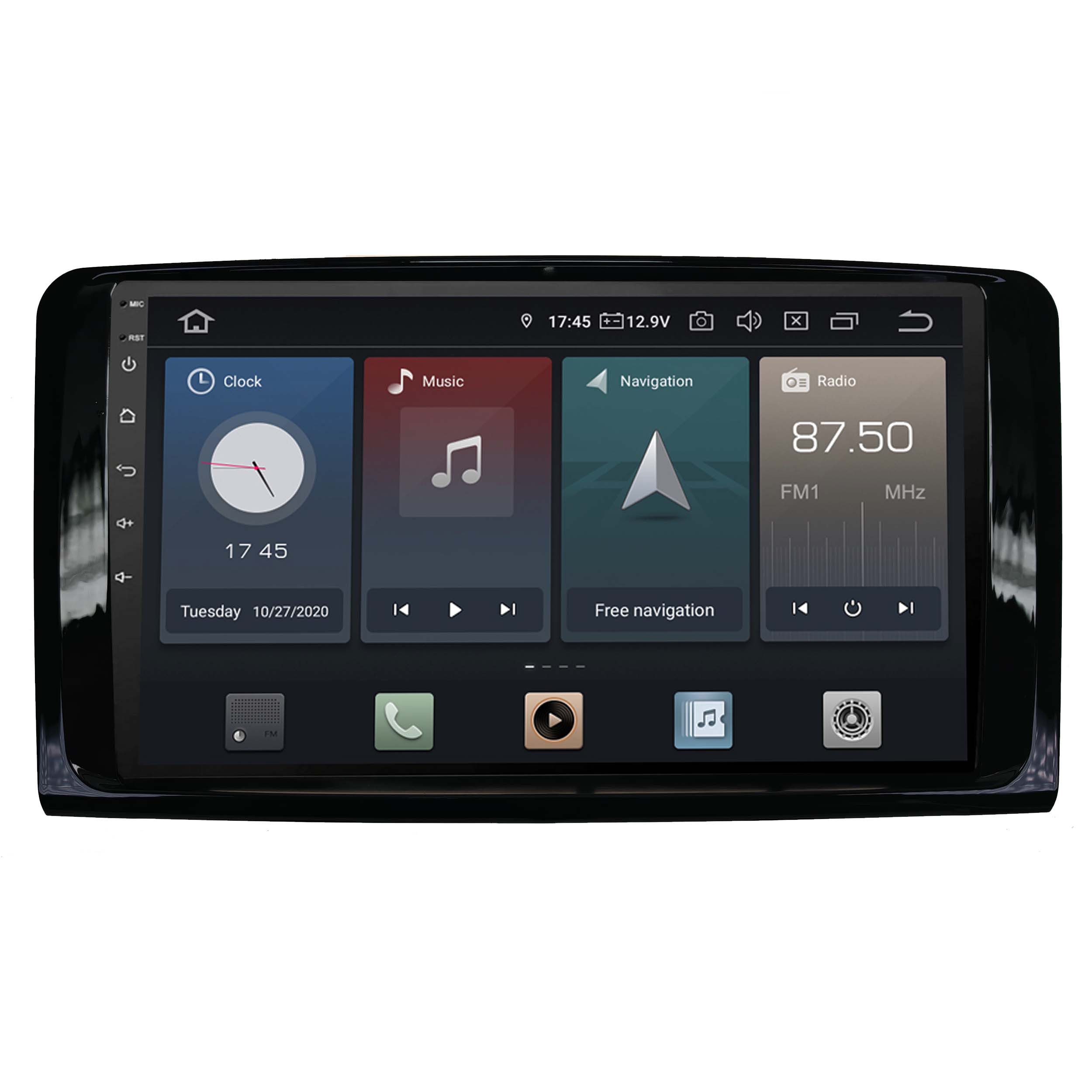 TAFFIO Für Mercedes W164 ML X164 GL 9" Touchscreen Android GPS Navi CarPlay Einbau-Navigationsgerät