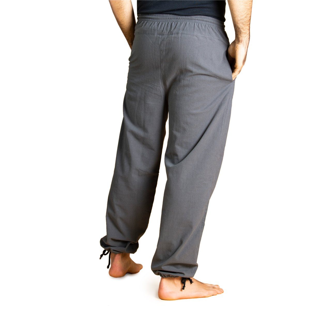 PANASIAM Stoffhose E-Pants leichte Unisex Bundhose aus weicher Baumwolle für Damen und Herren Freizeithose mit Tunnelzug Relaxhose bequeme Sommerhose