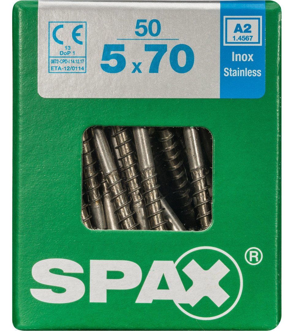SPAX Holzbauschraube Spax Universalschrauben 5.0 x 70 mm TX 20 Senkkopf