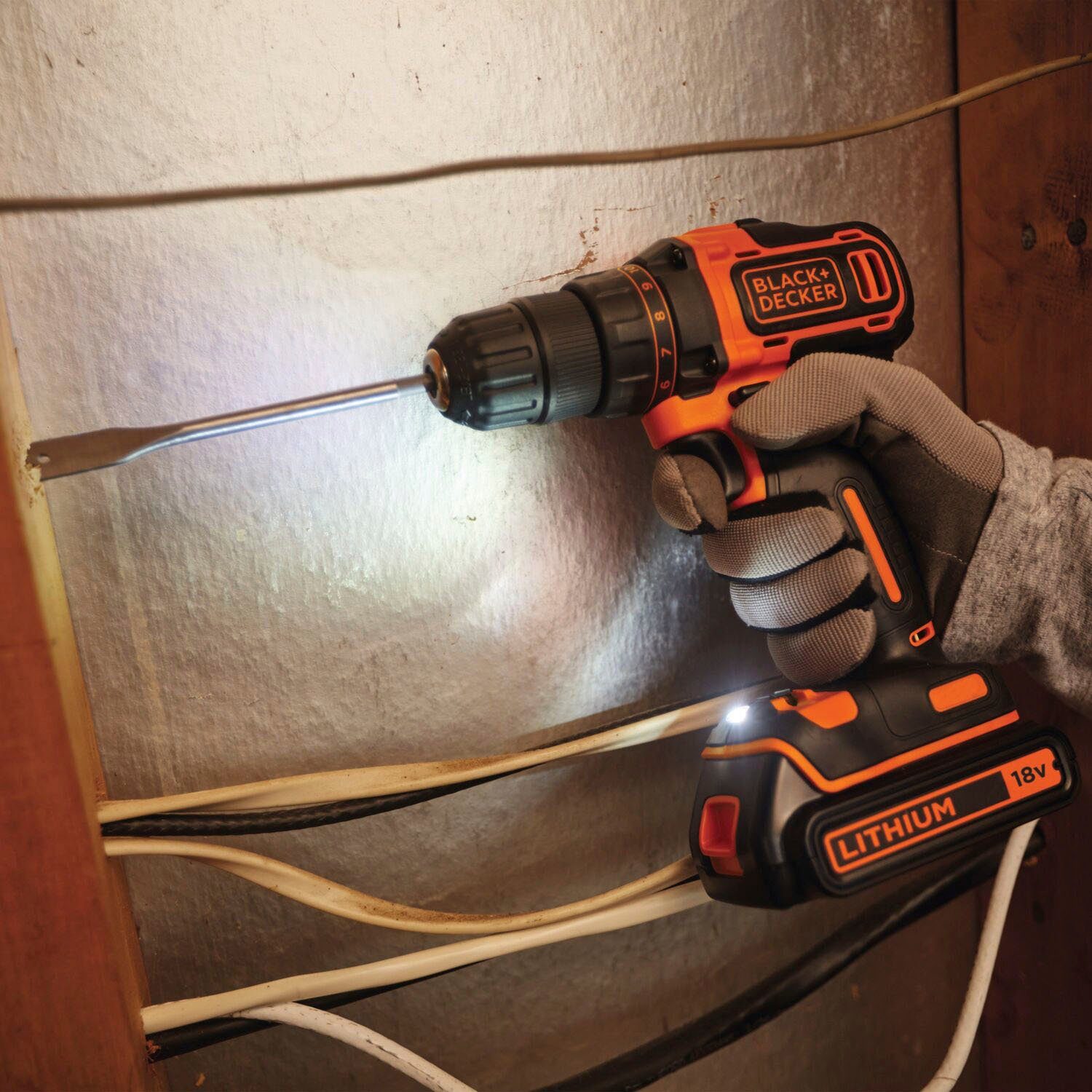 Black + Decker Akku-Bohrschrauber BDCDD186K, max. günstig online kaufen