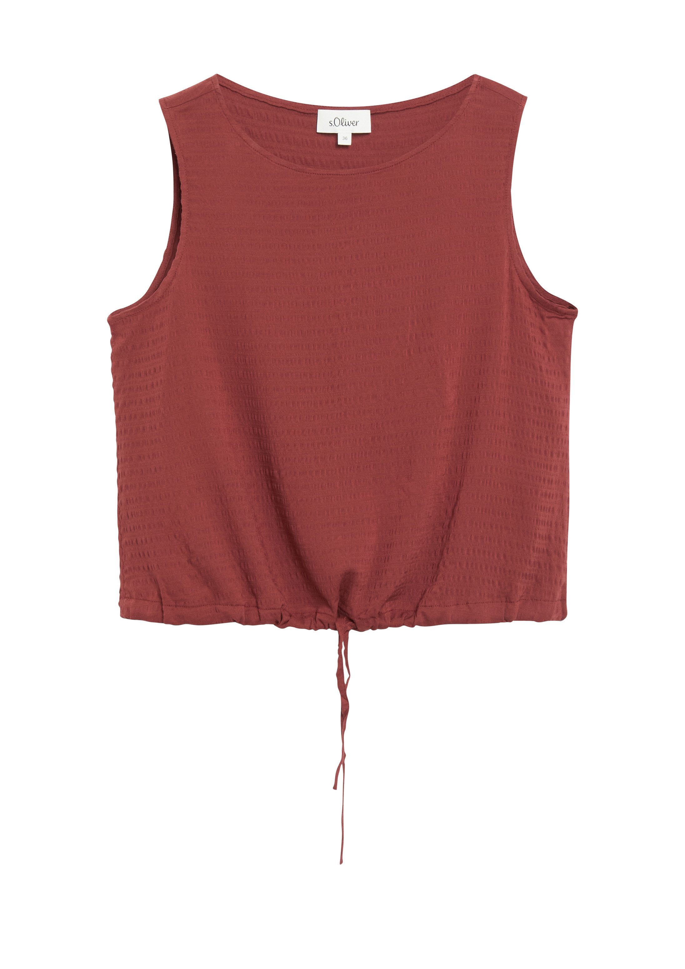 s.Oliver Blusentop Bluse Top aus Viskosemix mit regulierbarem Bund