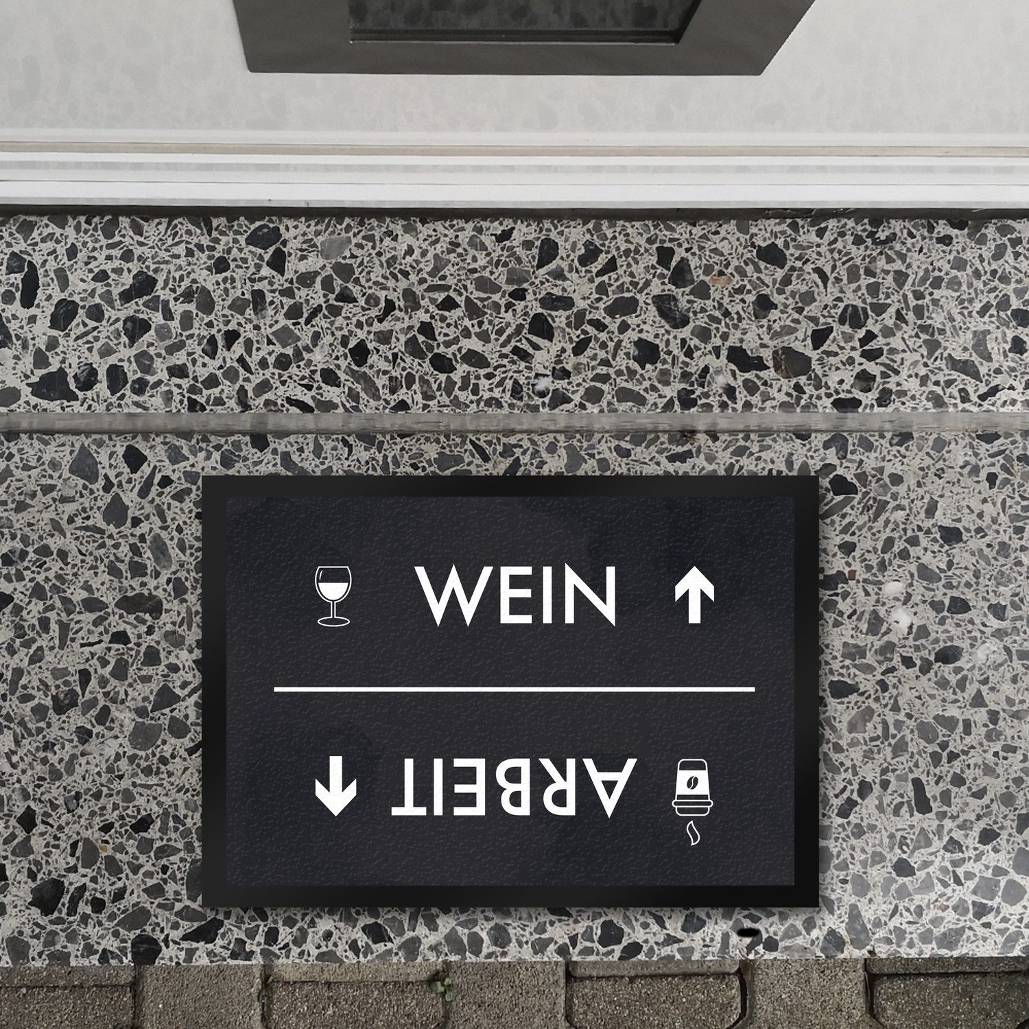 speecheese Fußmatte Wein oder Arbeit Fußmatte günstig online kaufen