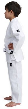 IPPONGEAR Judoanzug Future 2 (Einsteiger & Kinder Judoanzug inkl weißem Gürtel), Gummizug & Schnürbund an der Hose I 335gr/m² Stoffdichte