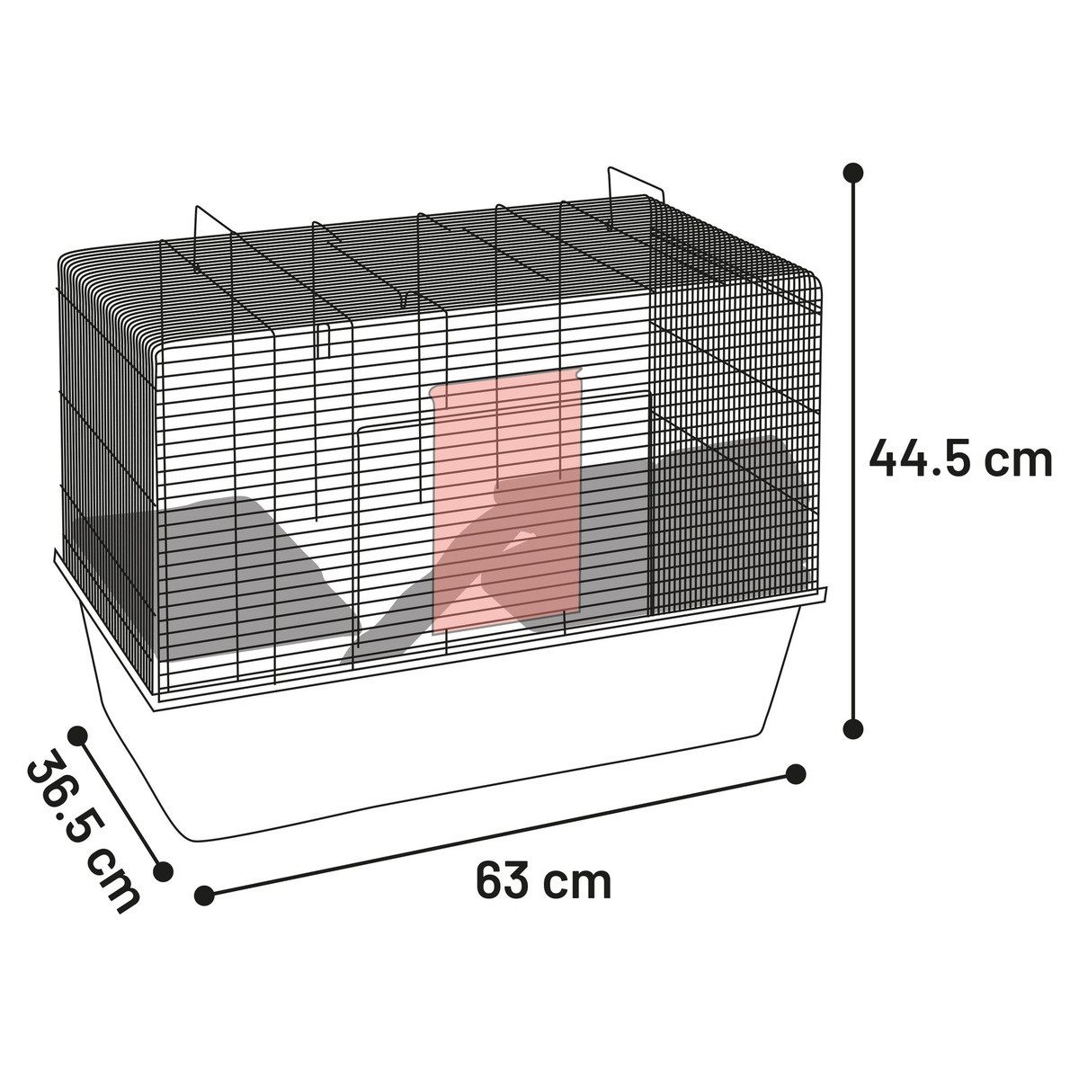 Flamingo Kleintierkäfig Hamsterkäfig Rafi grau