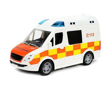 Toi-Toys Spielzeug-Krankenwagen KRANKENWAGEN 112 mit Licht Sound Friktion 22cm Rettungswagen 60, (Bus Spielzeugauto Spielzeug Geschenk), Rettungsdienst Ambulance Modellauto Modellbus Auto