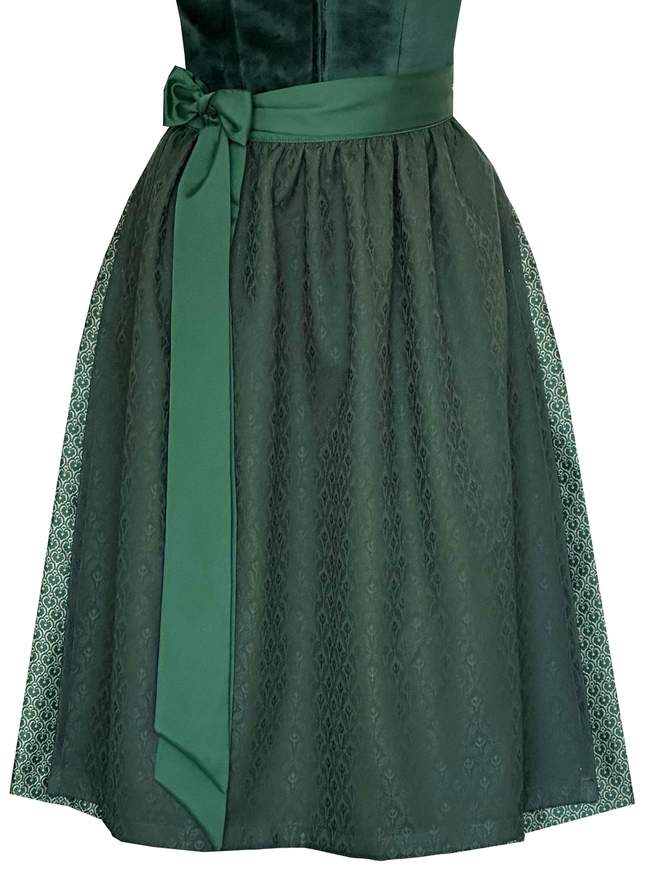 Alpenmärchen Dirndl Midi Dirndl Elisé in grün - ALM1035