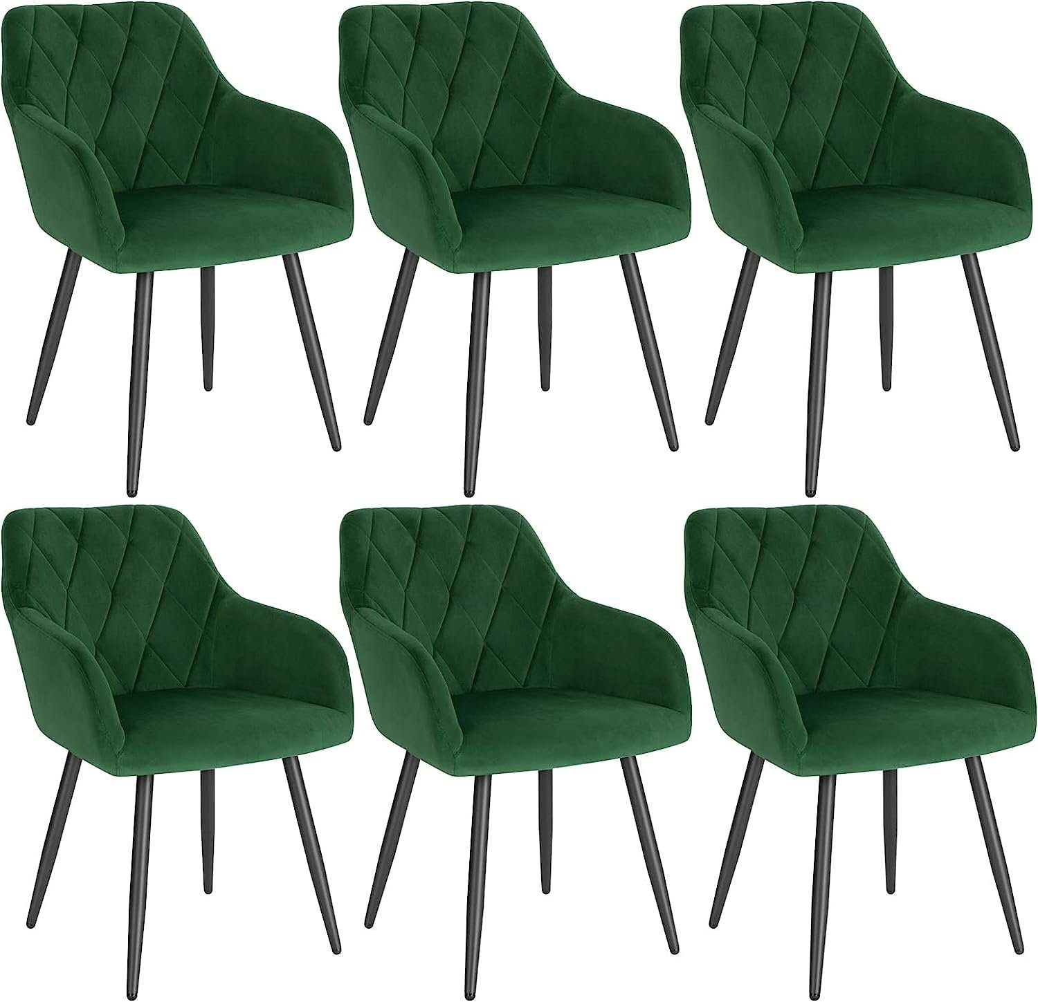 Woltu Esszimmerstuhl (6 St), Sessel mit Armlehne Rückenlehne mit Metallbein günstig online kaufen