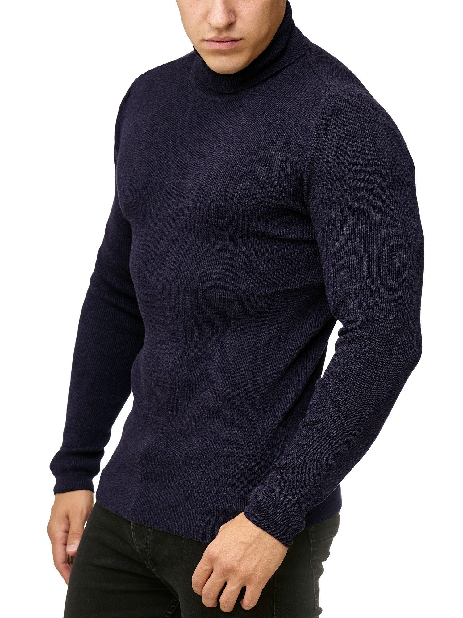 Strickpullover Red Bridge Herren Strickpullover Rollkragen- Pullover Soft Basic