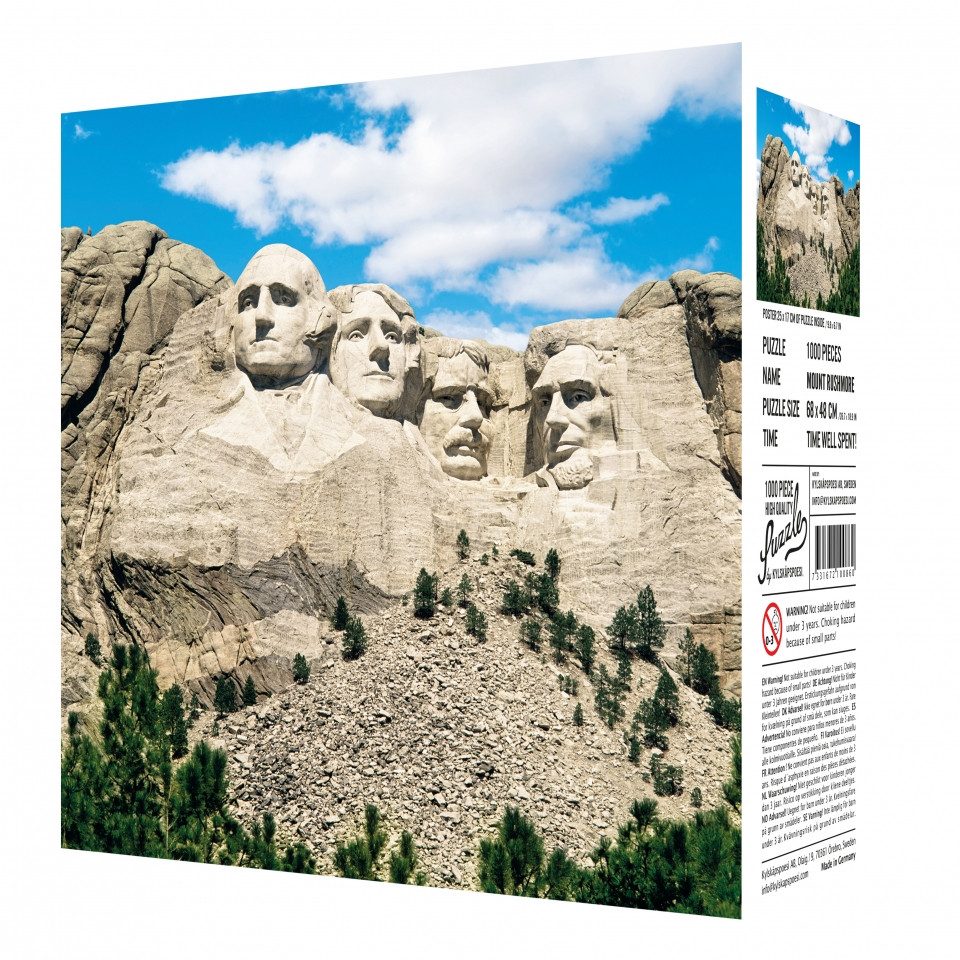 Kylskapspoesi Spiel, High Quality Puzzle Mount Rushmore (1000 Teile) - englisch