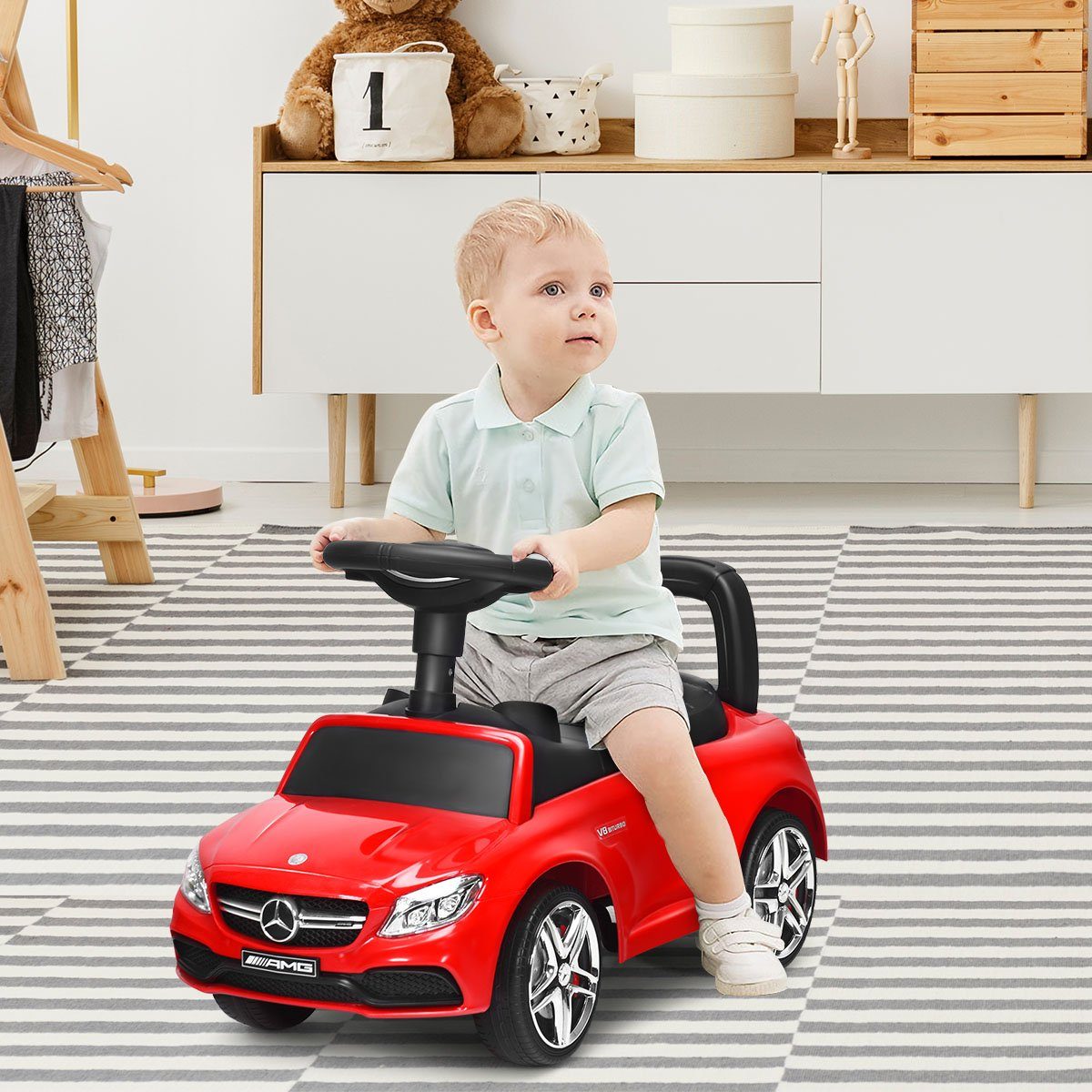 Babyauto Quick Rutschauto Rutscher Kinderauto Rutschfahrzeug Kinderfahrzeug rot 