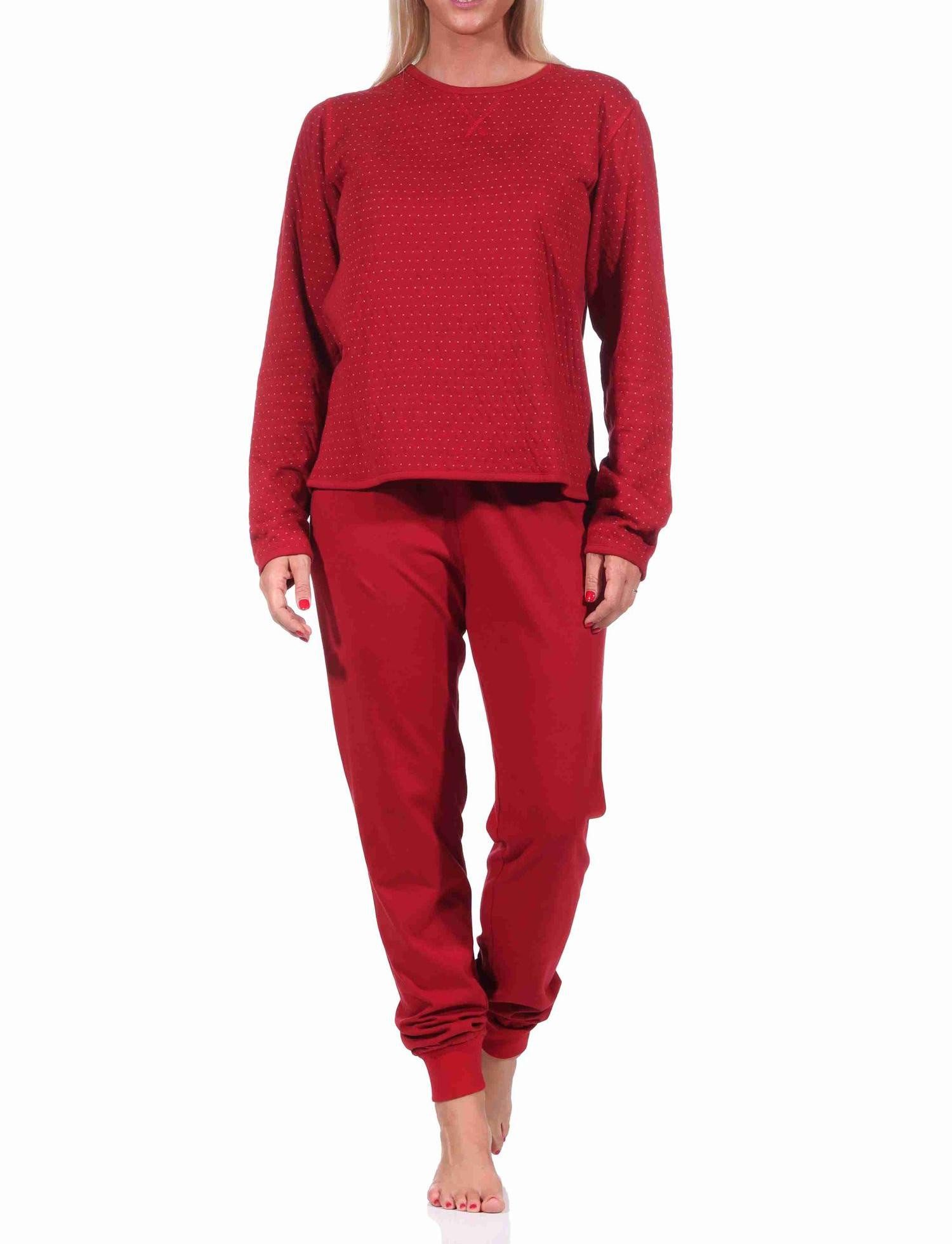 Pyjama Normann Damen langarm Schlafanzug Wende Pyjama