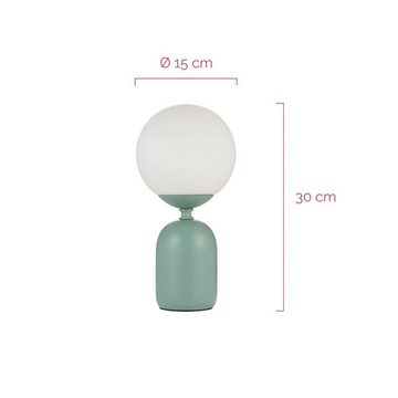 Pauleen Tischleuchte Glowing Charm max 20W Grün/weiß Keramik, ohne Leuchtmittel, E14