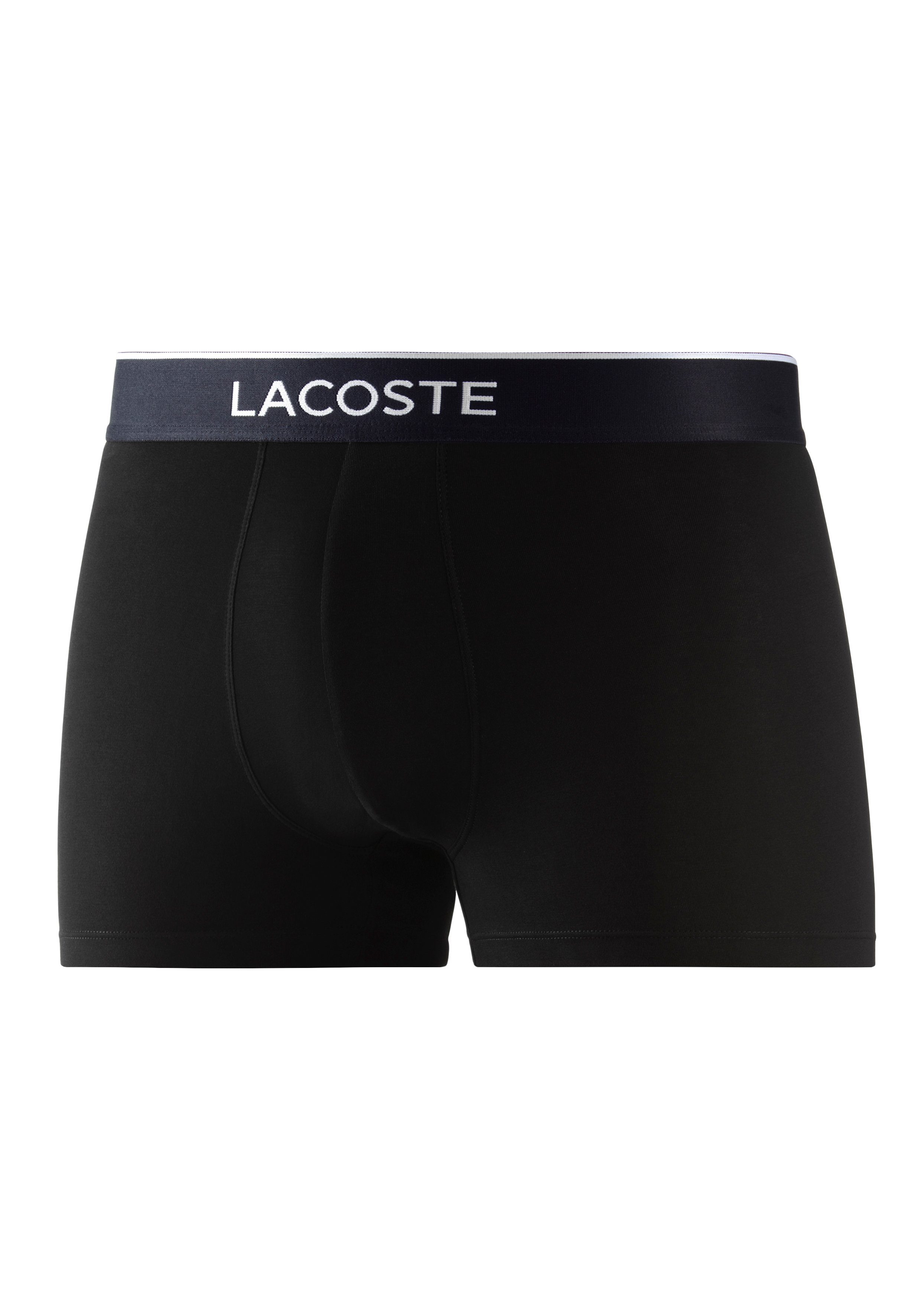 Lacoste (Packung, Boxershorts Material Trunk schwarz 3-St., Herren aus Lacoste atmungsaktivem 3er-Pack) eng Premium
