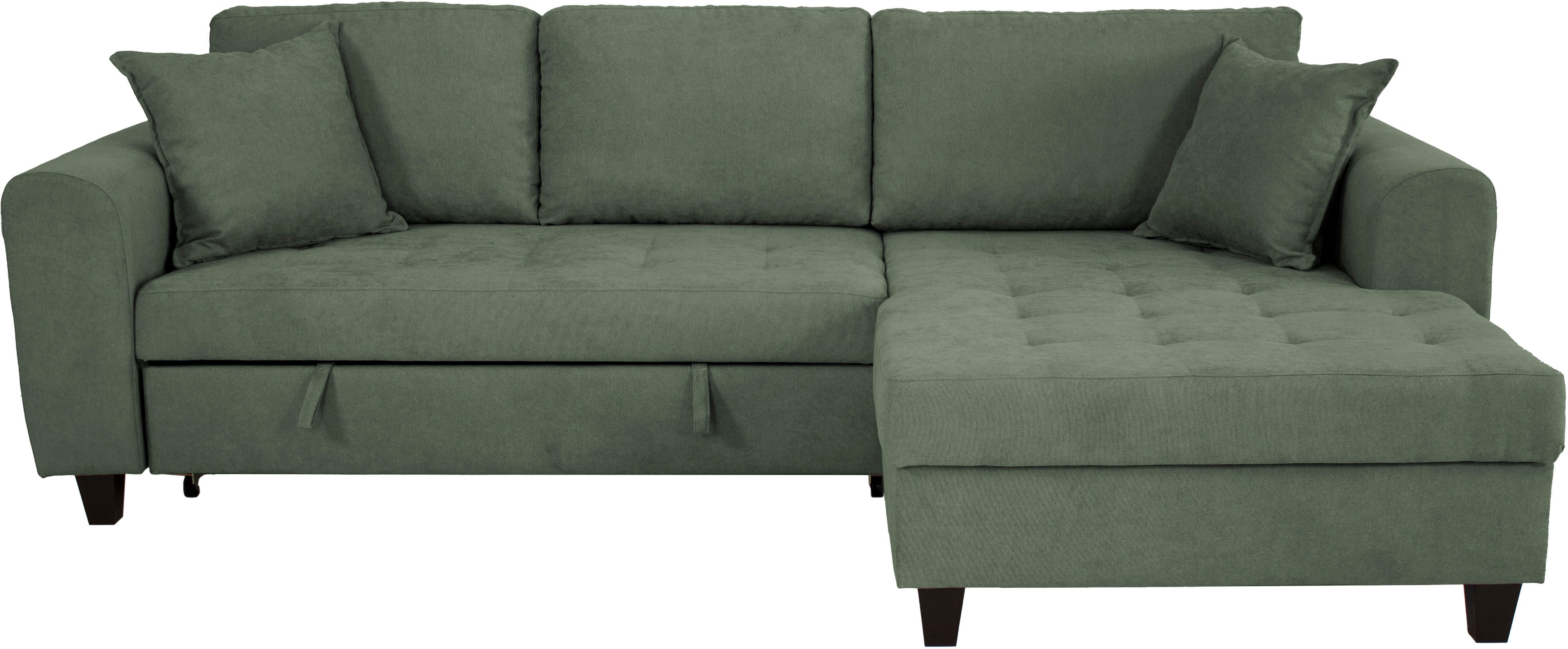 Trends by HG Ecksofa Moritz L-Form, B: 265 cm, mit Schlaffunktion, Bettkasten & Zierkissen