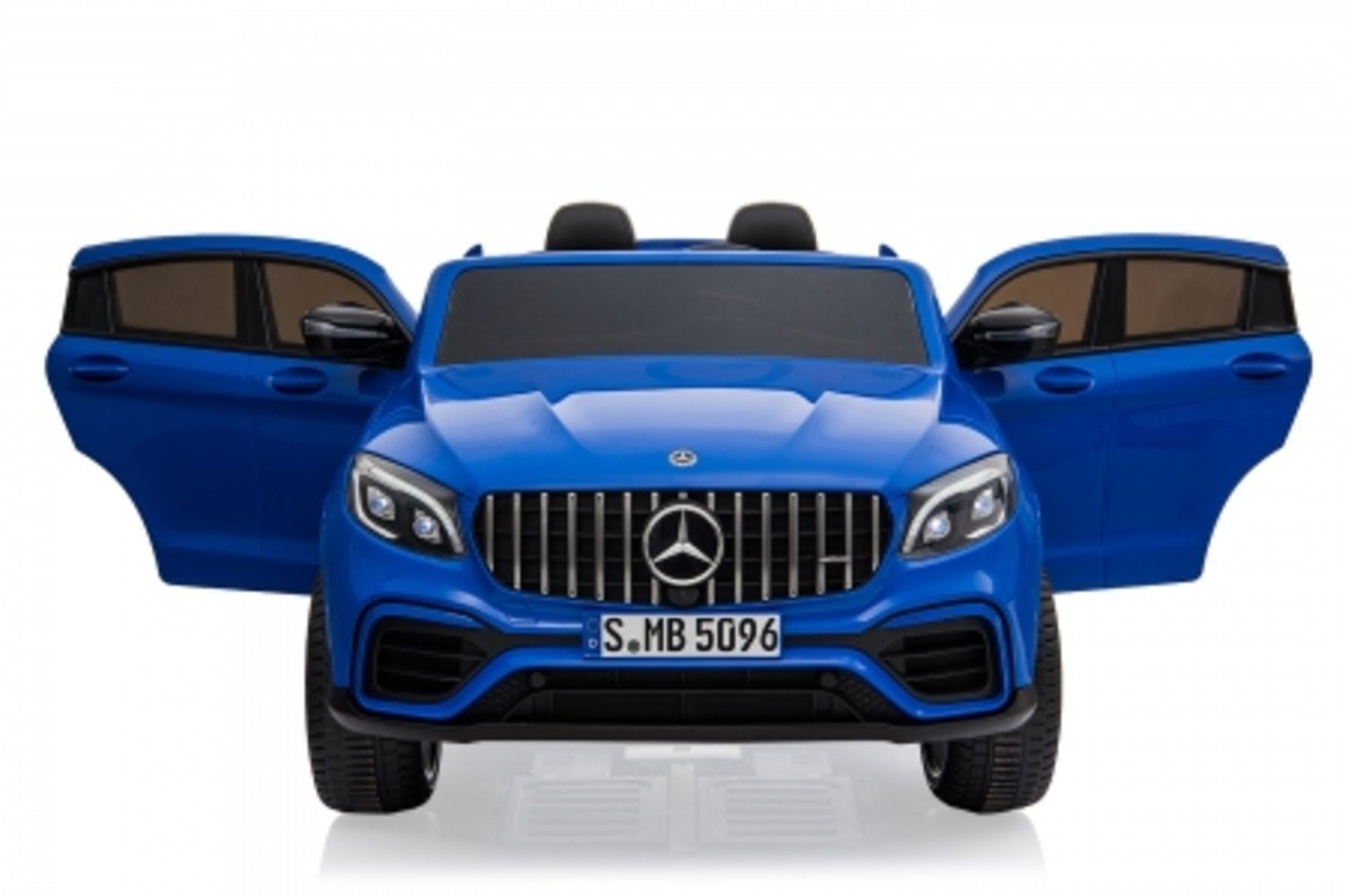 BoGi Elektro-Kinderauto Mercedes GLC63s 2-Sitzer 2x12V 4x35W Blau Elektroauto SUV 14Ah