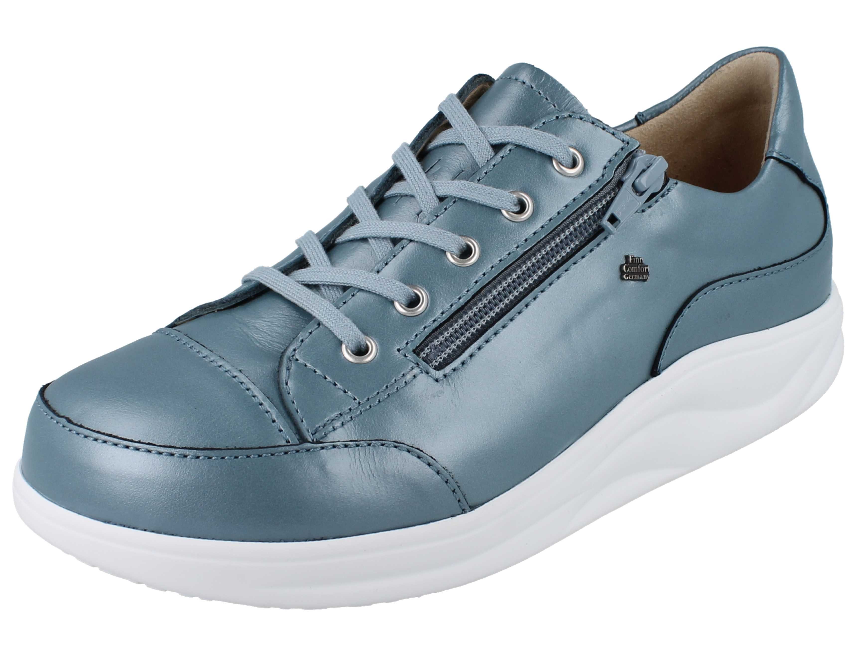 Finn Comfort FINN COMFORT FINNAMIC Hachiouji Damen Schnürschuhe metallicblau Schnürschuh Wechselfußbett