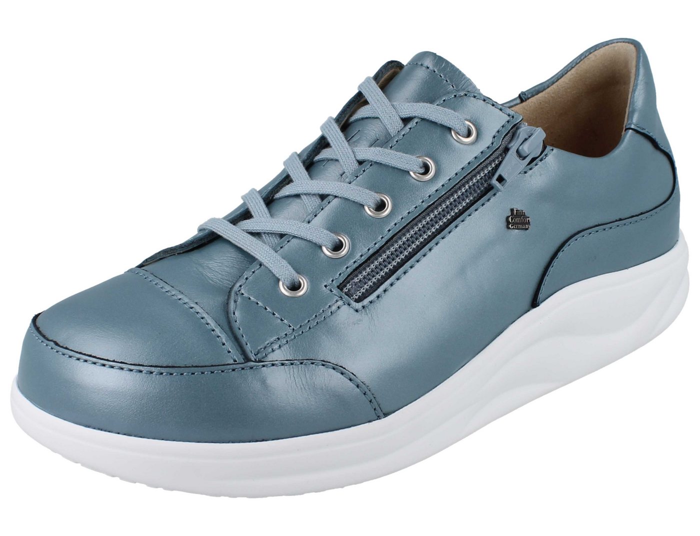 Finn Comfort FINN COMFORT FINNAMIC Hachiouji Damen Schnürschuhe metallicblau Schnürschuh Wechselfußbett