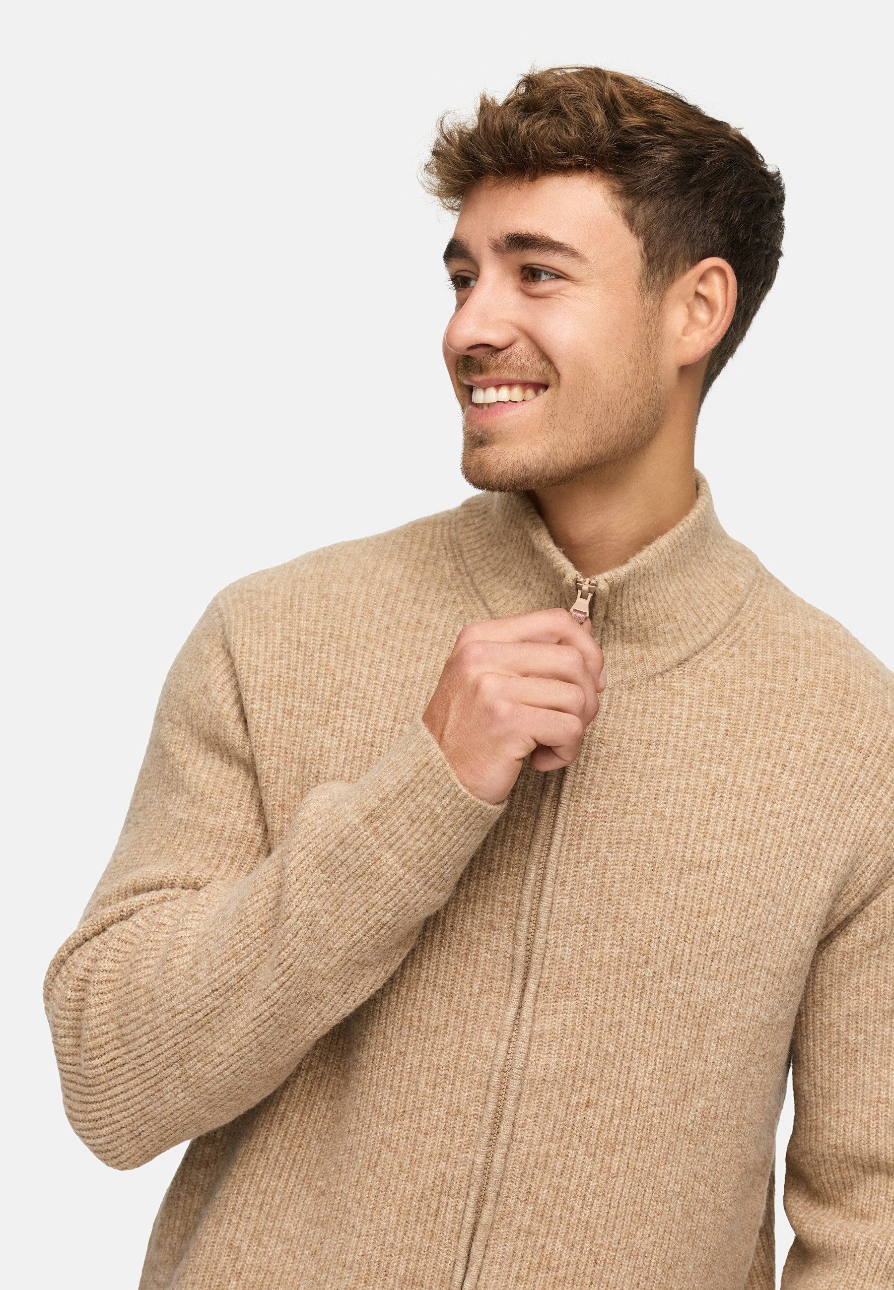 Indicode Cardigan Herren INPeace Cardigan Herrenstrickjacke