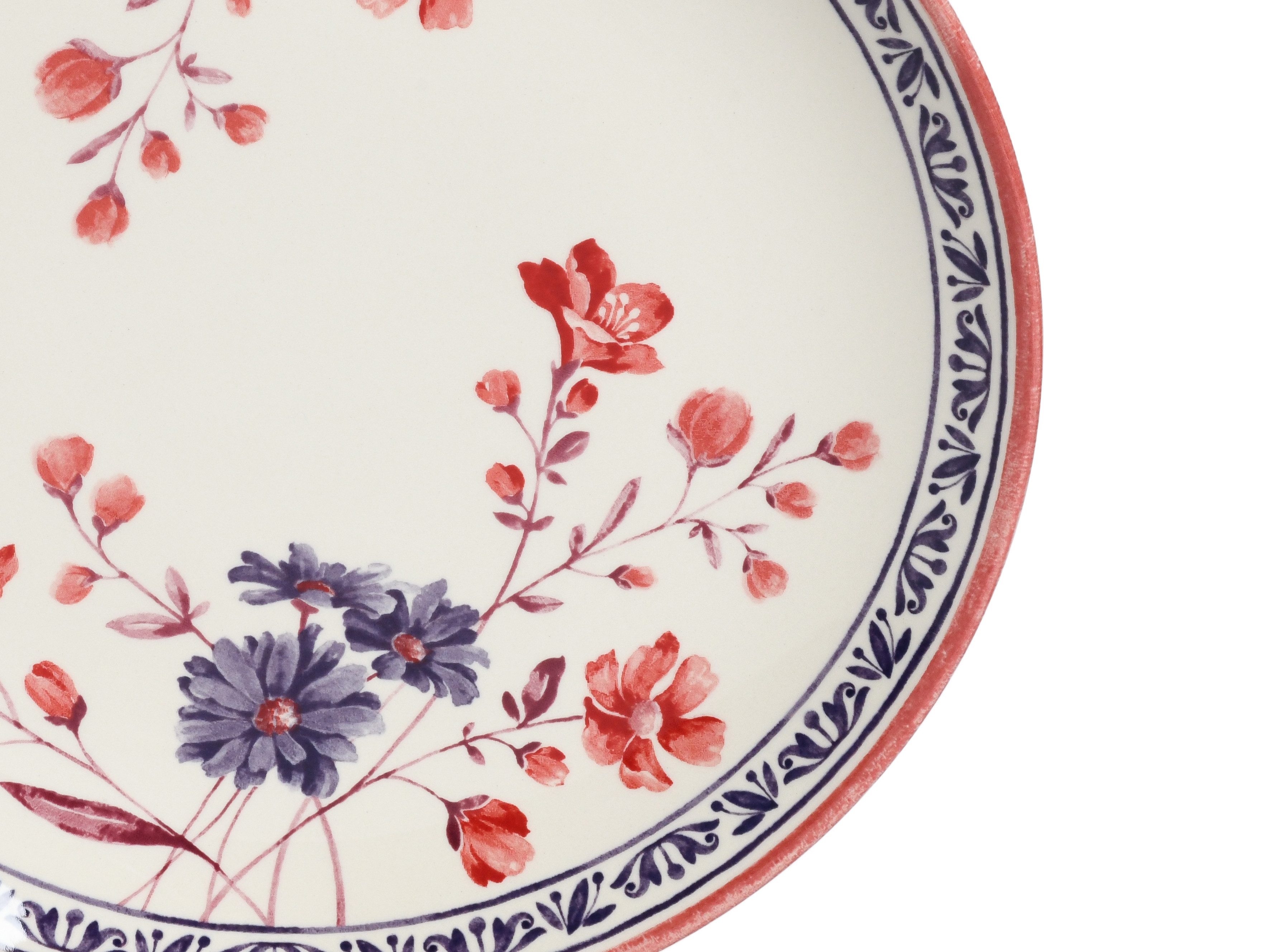 CreaTable Teller-Set Cottage, Tellerset 18-tlg (18-tlg), 6 Personen, Steingut, Blumenmotive