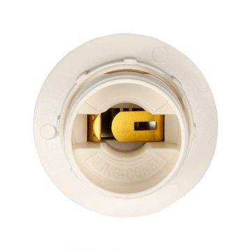 Aling Conel Lampenfassung E14 (PBT) Gewindefassung mit festem Lampenschirmkragen und Einbauring, (Set, 1-St)