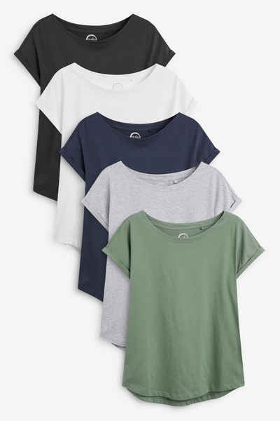 Next T-Shirt »-Shirts mit Flügelärmeln im 5er-Pack« (5-tlg)