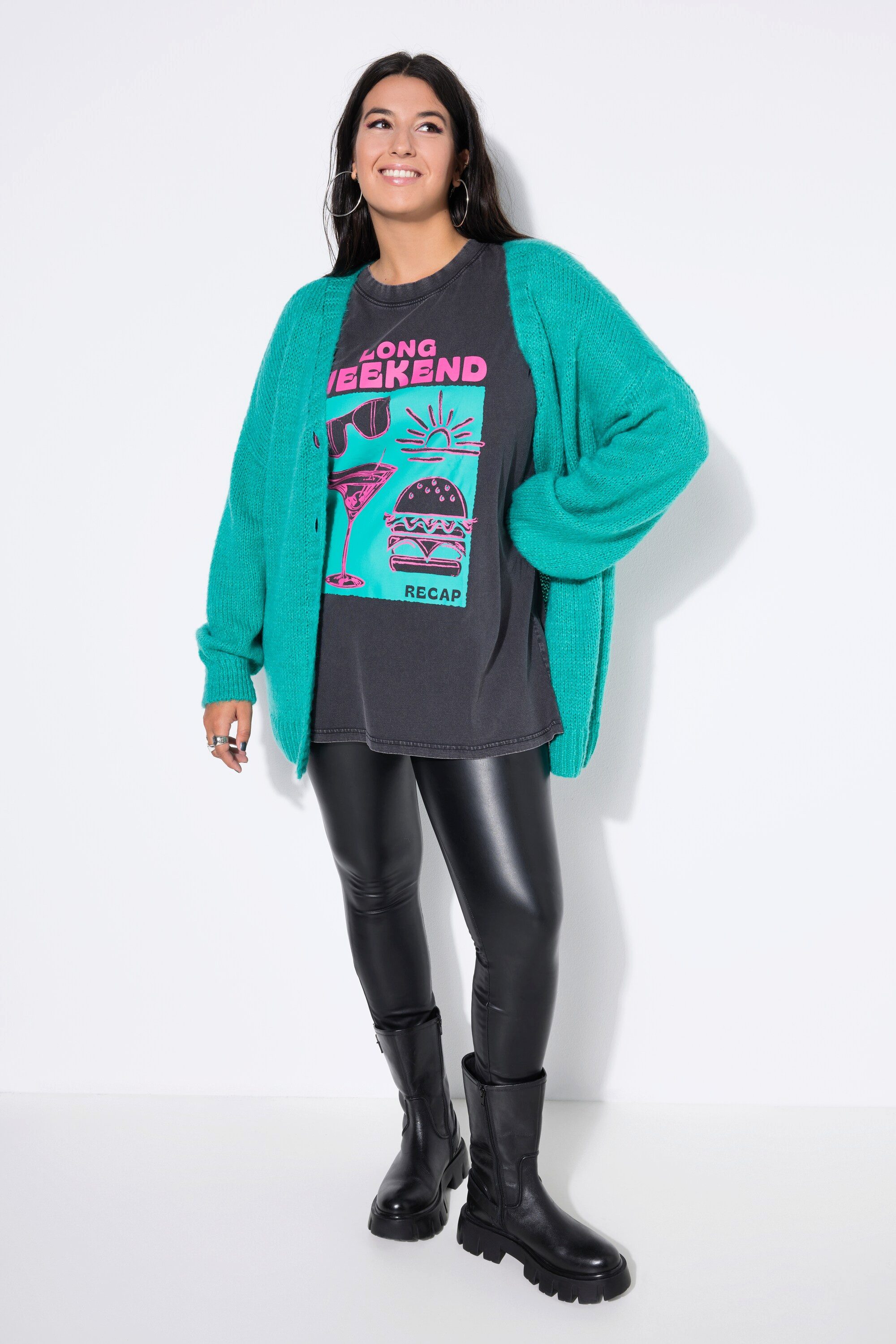 Studio Untold Strickjacke Strickjacke oversized V-Ausschnitt günstig online kaufen