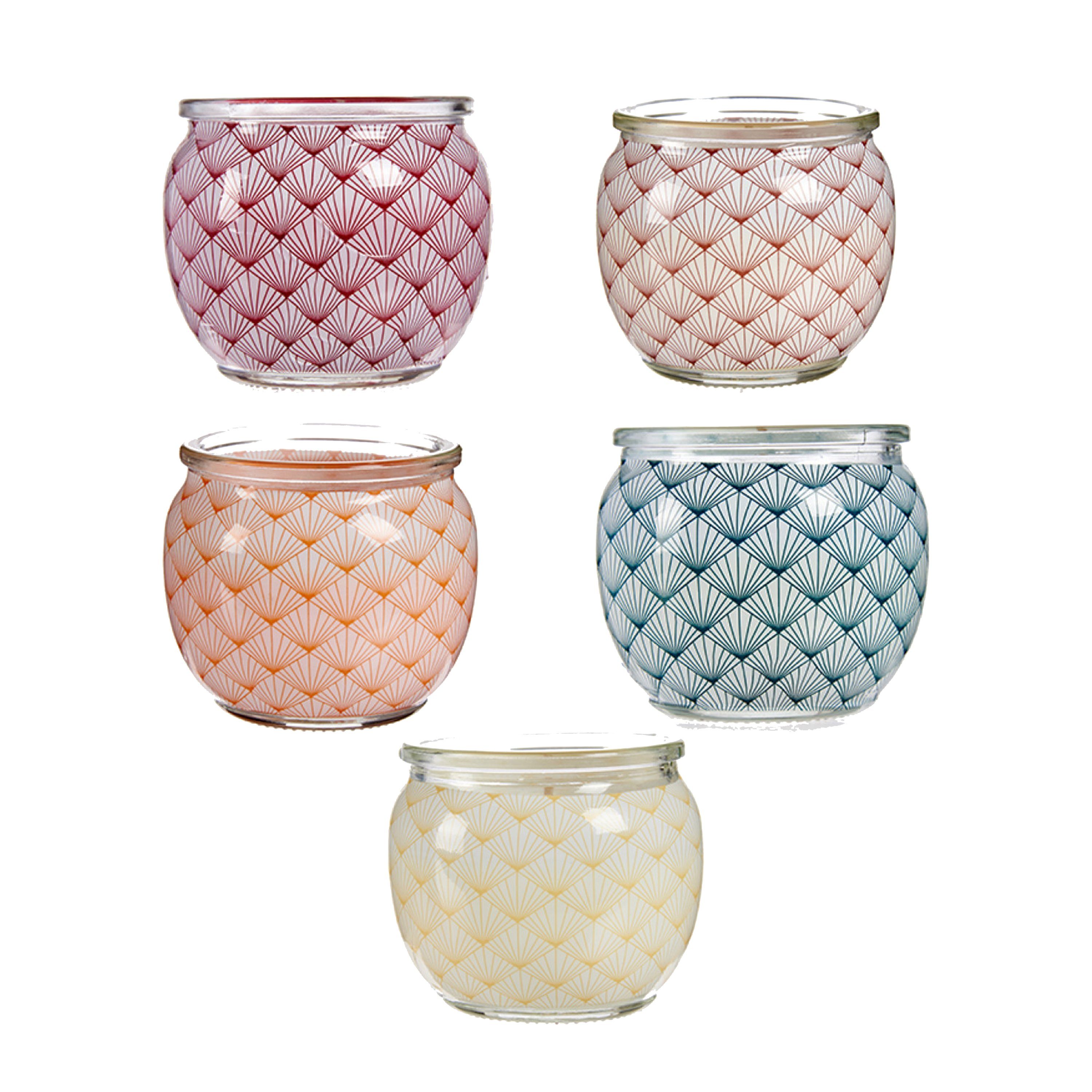 H-basics Duftkerze Duftkerzen Set 5-teilig - Duftkerzen-Geschenkset, 5 verschiedene Düfte (5-tlg)