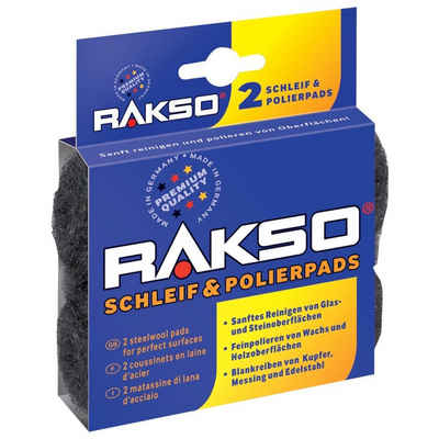 RAKSO Schleifpapier Stahlw-Schleifkissen fein 2er-Pack SB