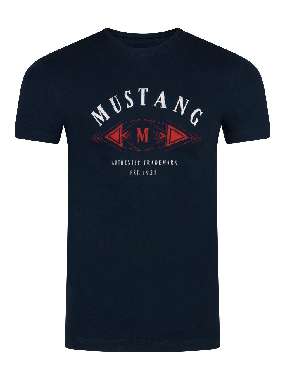 MUSTANG T-Shirt Herren Printshirt Regular Fit günstig online kaufen