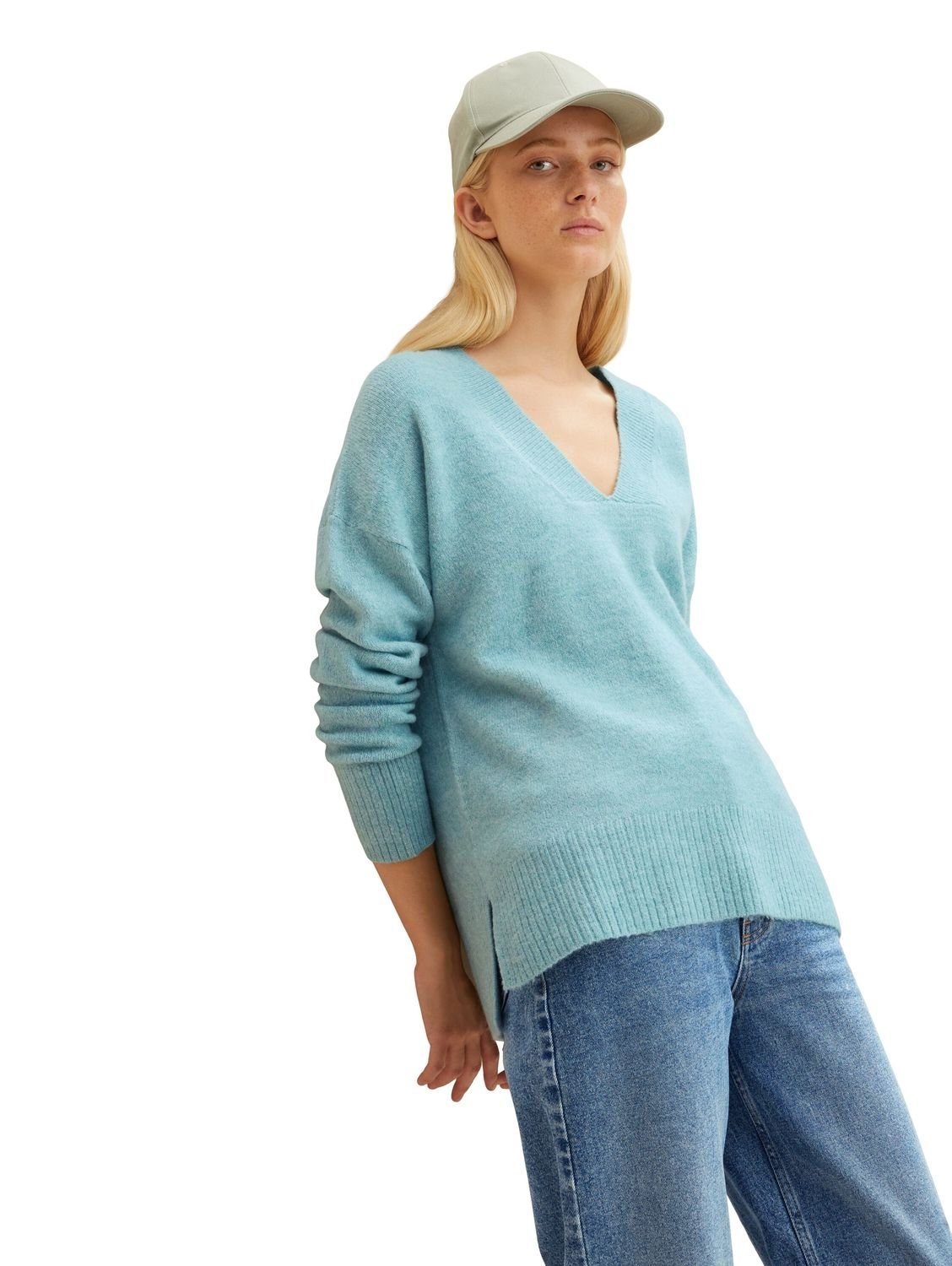 TOM TAILOR Denim Strickpullover COSY V-NECK günstig online kaufen