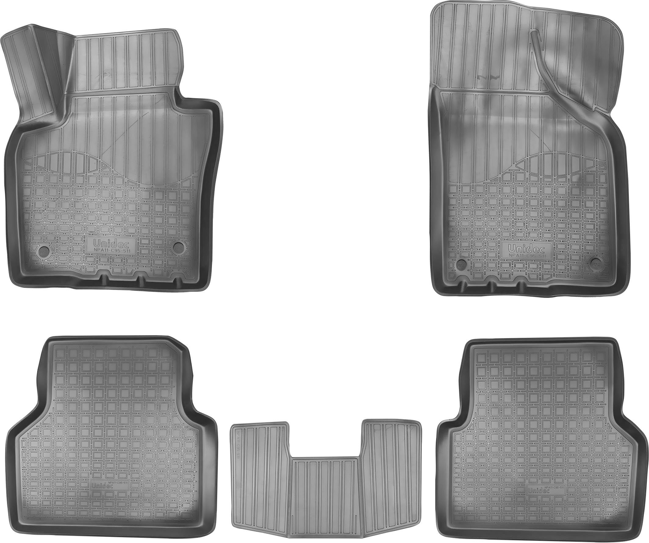 RECAMBO Passform-Fußmatten CustomComforts (4 St), für VW Tiguan, I Typ 5N  2007 - 2016, perfekte Passform