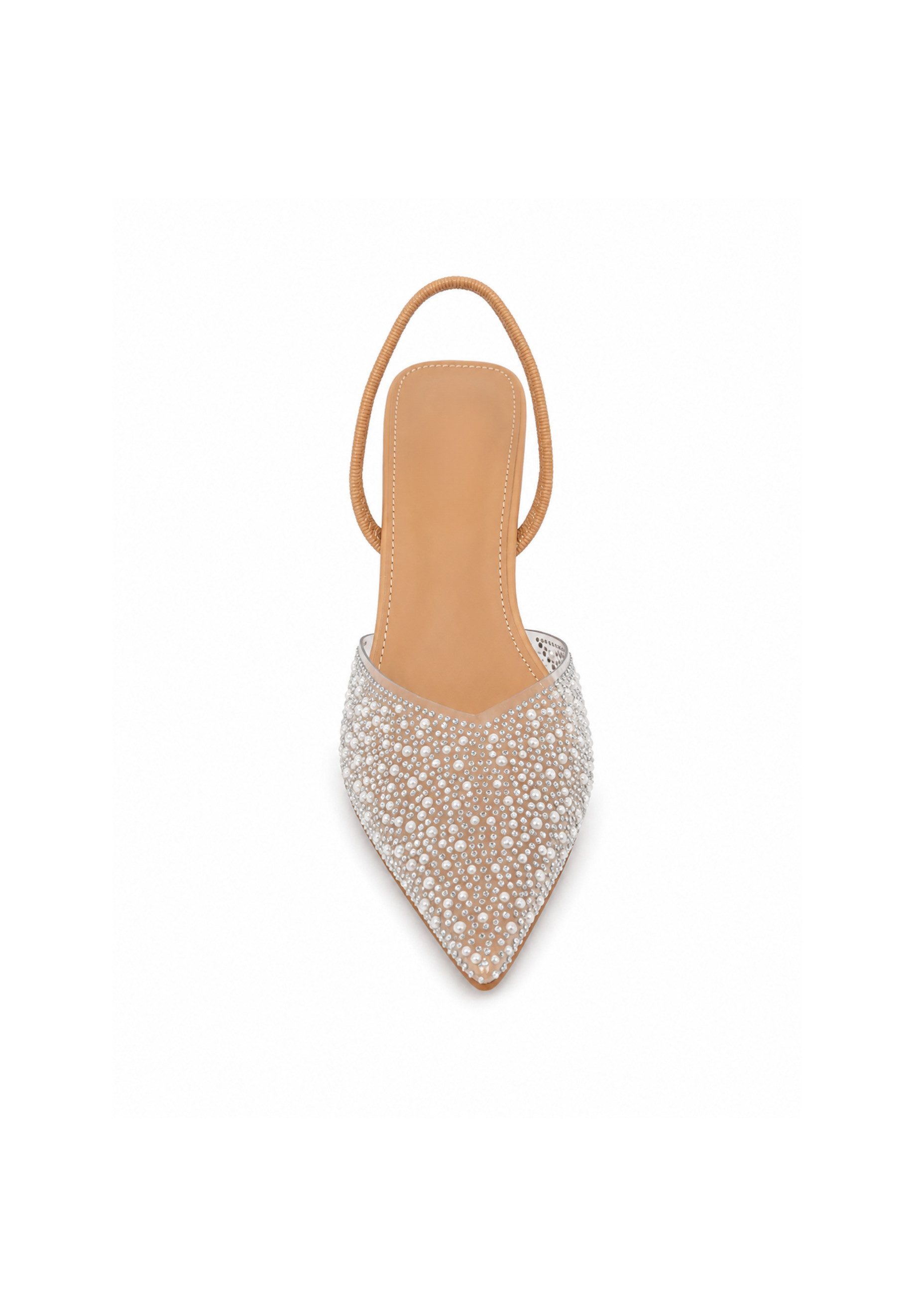 Day Vine Damen Slingpumps mit Strassbesatz, spitzer Form und Absatz High-Heel-Pumps