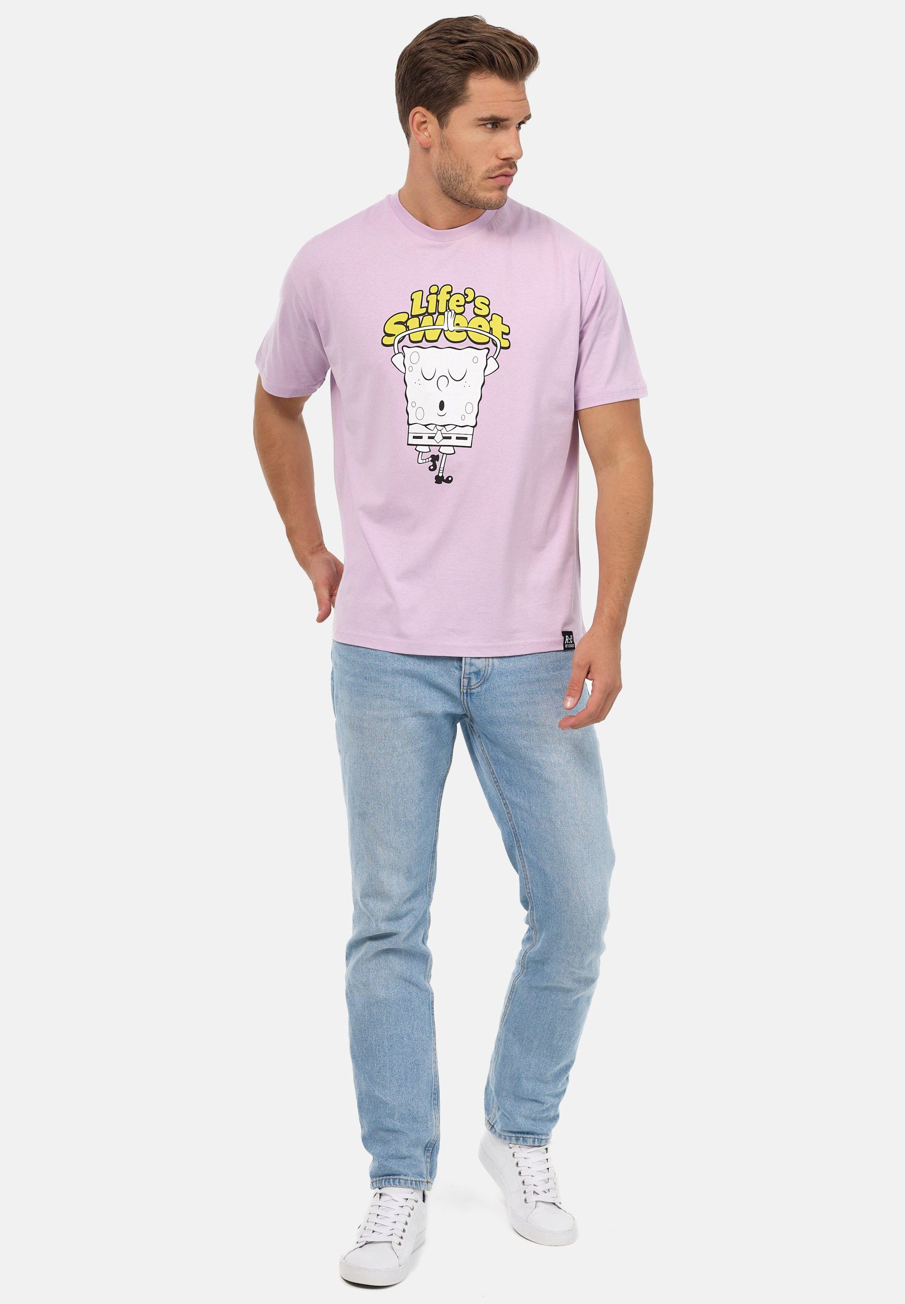 Recovered T-Shirt SpongeBob Lifes Sweet zertifizierte GOTS Bio-Baumwolle Relaxed