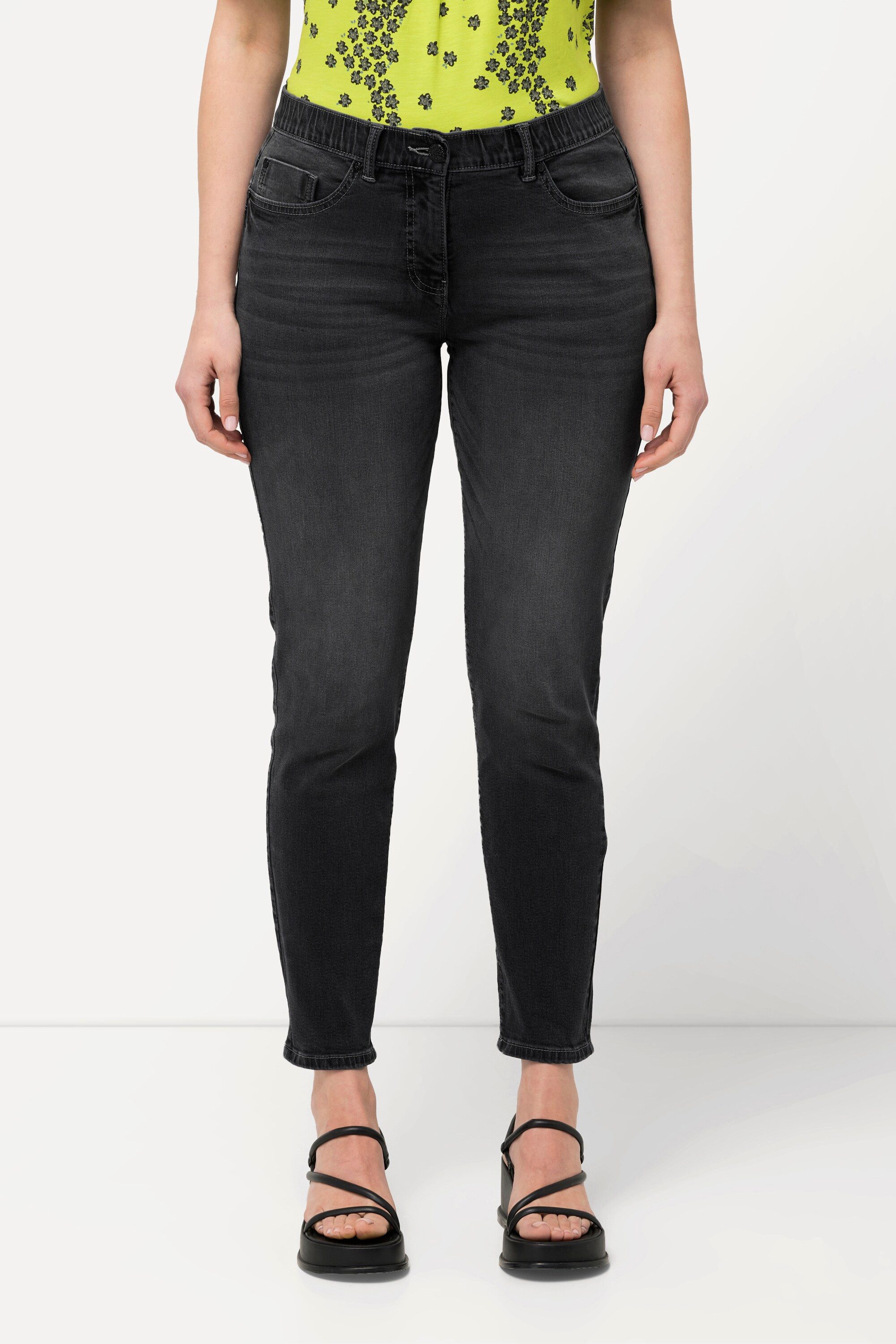Ulla Popken Regular-fit-Jeans Push-Up-Jeans Sarah schmales Bein Stretch günstig online kaufen