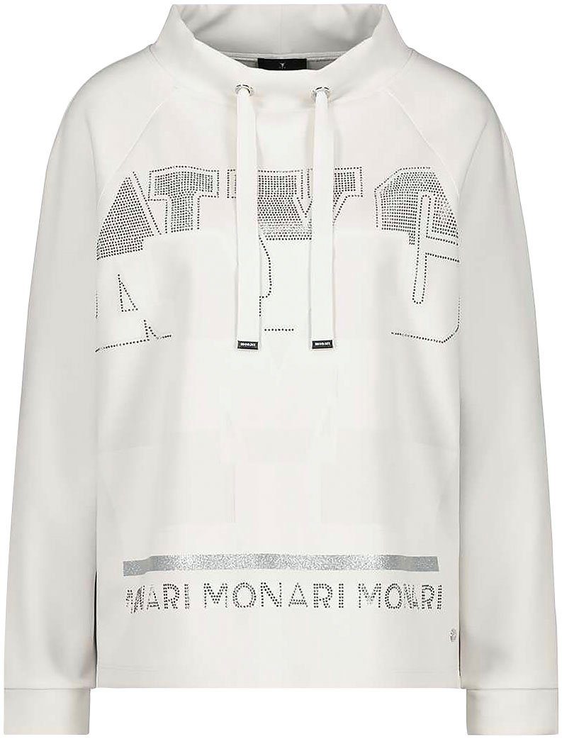 Monari Sweatshirt mit champagne Glitzerschriftzug