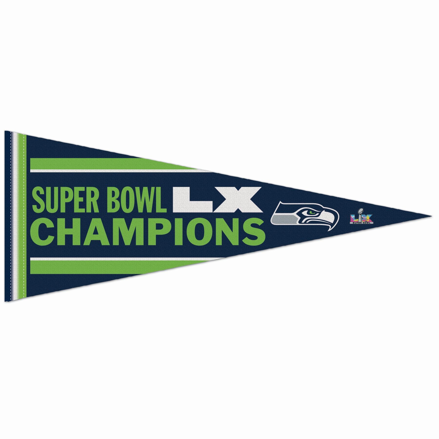 WinCraft Wanddekoobjekt Super Bowl LV Seattle Seahawks Classic Wimpel 75x3