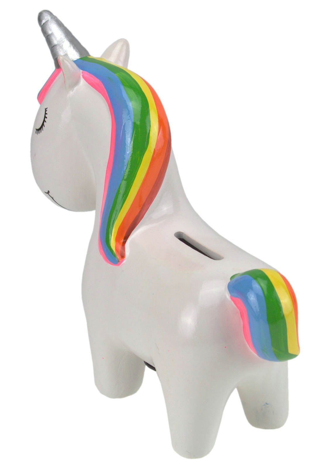 Out of the Blue Spardose Spardose Einhorn mit Schlüssel - Weiß - Keramikspardose Unicorn, mit Schlüssel