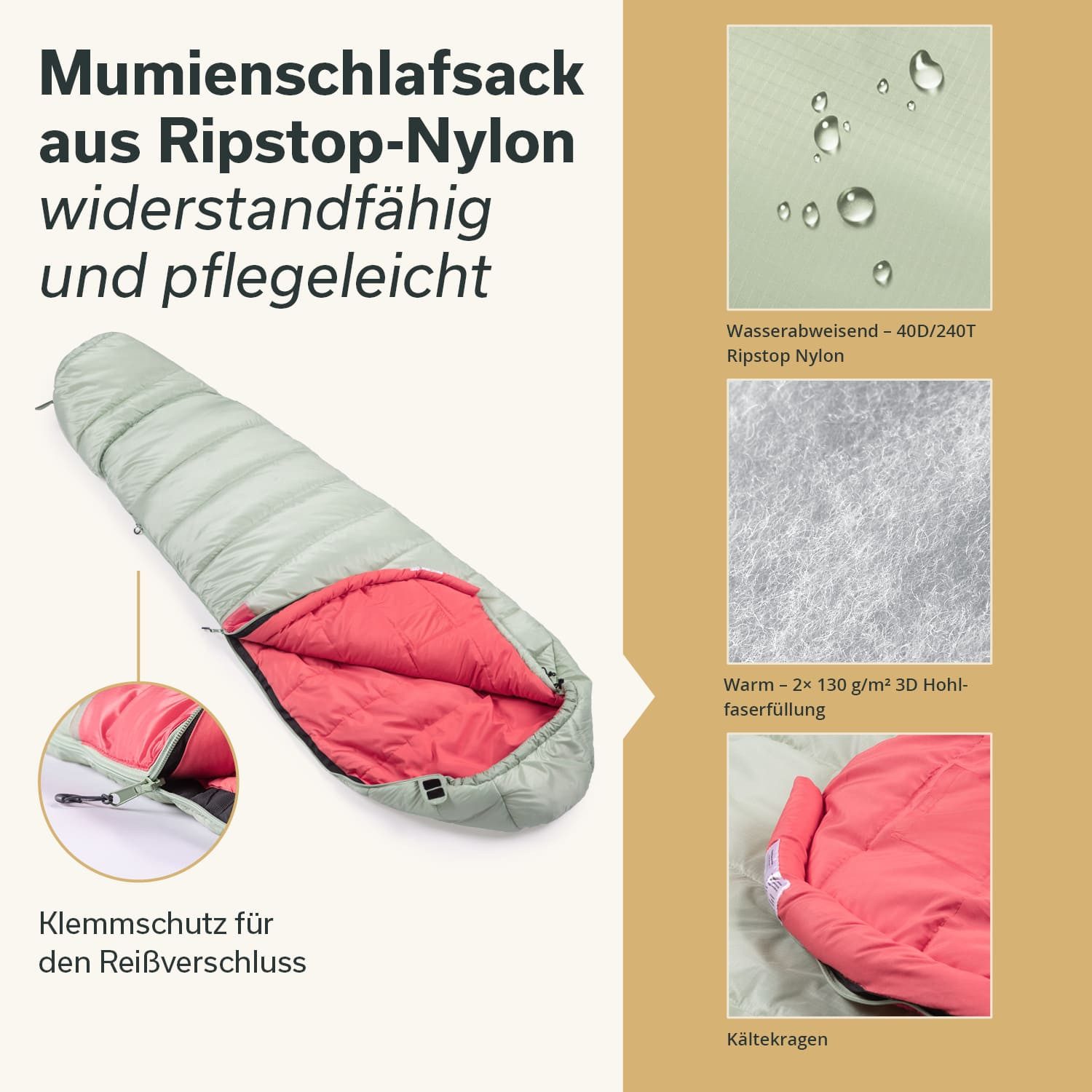 Skandika Mumienschlafsack Gjora Junior, Camping Schlafsack, günstig online kaufen