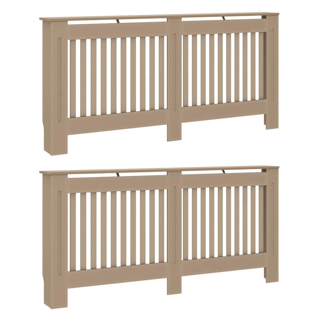 vidaXL Heizungsverkleidung 172 x 19 x 81,5 cm Heizkörperabdeckung 2er Set Braun 172x19x815 cm