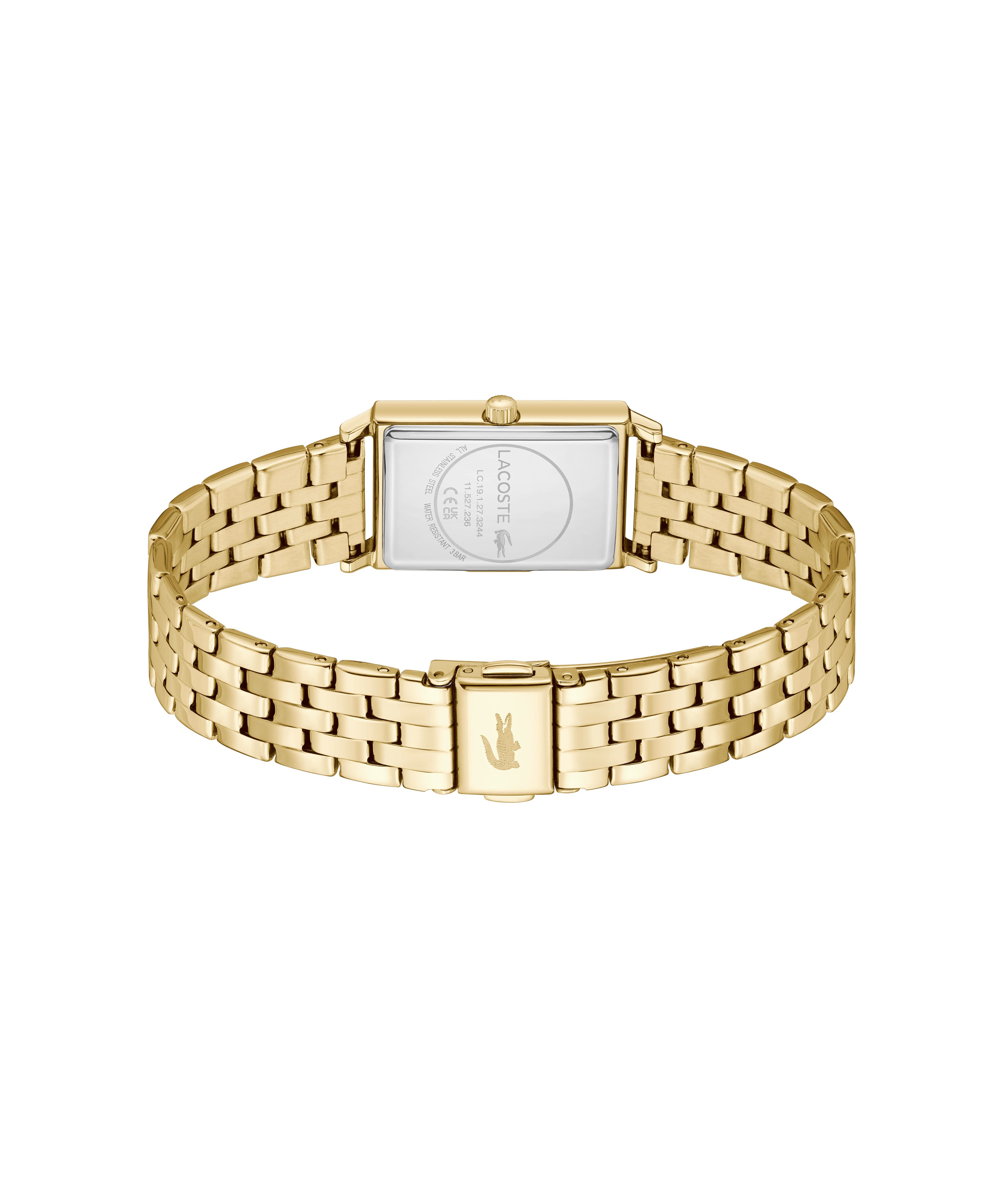 Lacoste Quarzuhr CATHERINE 2001486, Armbanduhr, Damenuhr, Edelstahlarmband, analog, Glassteine