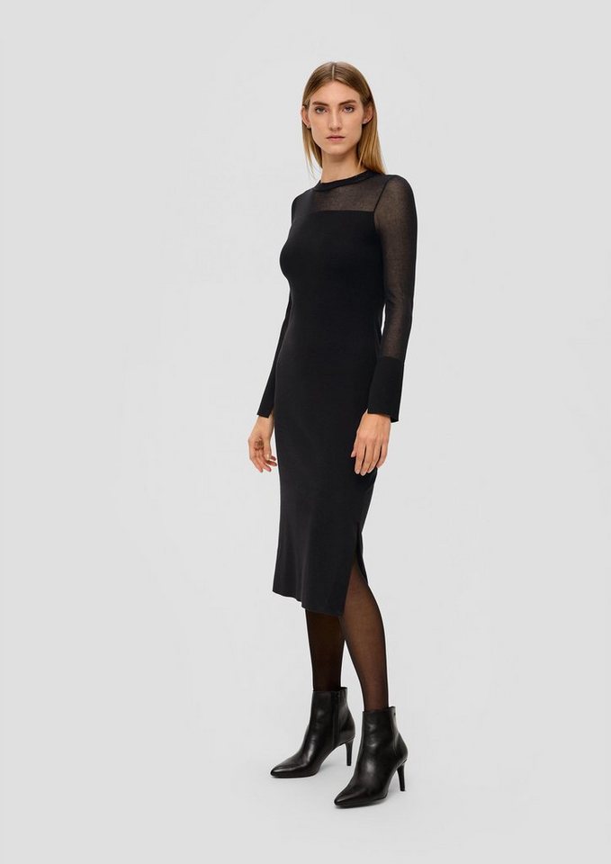 s.Oliver BLACK LABEL Maxikleid Strickkleid im Fabricmix